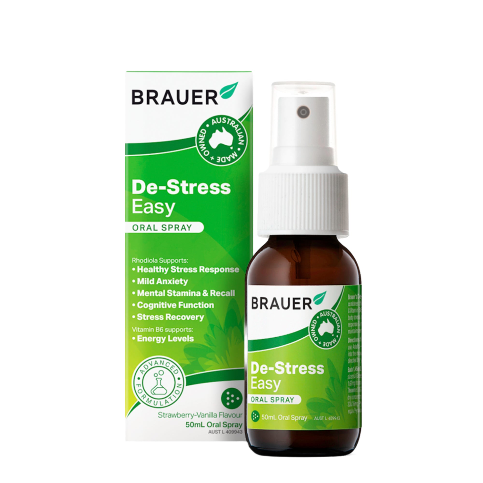 Brauer De-Stress Easy Oral Spray 50mL