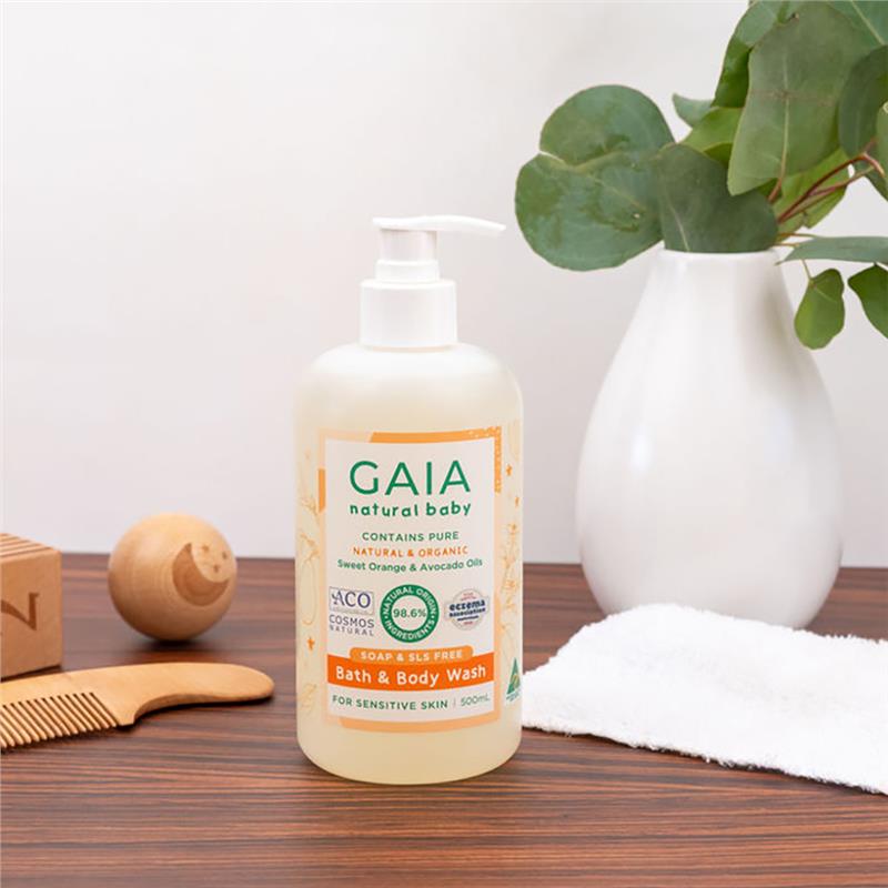 Gaia Natural Baby Bath & Body Wash - 500mL