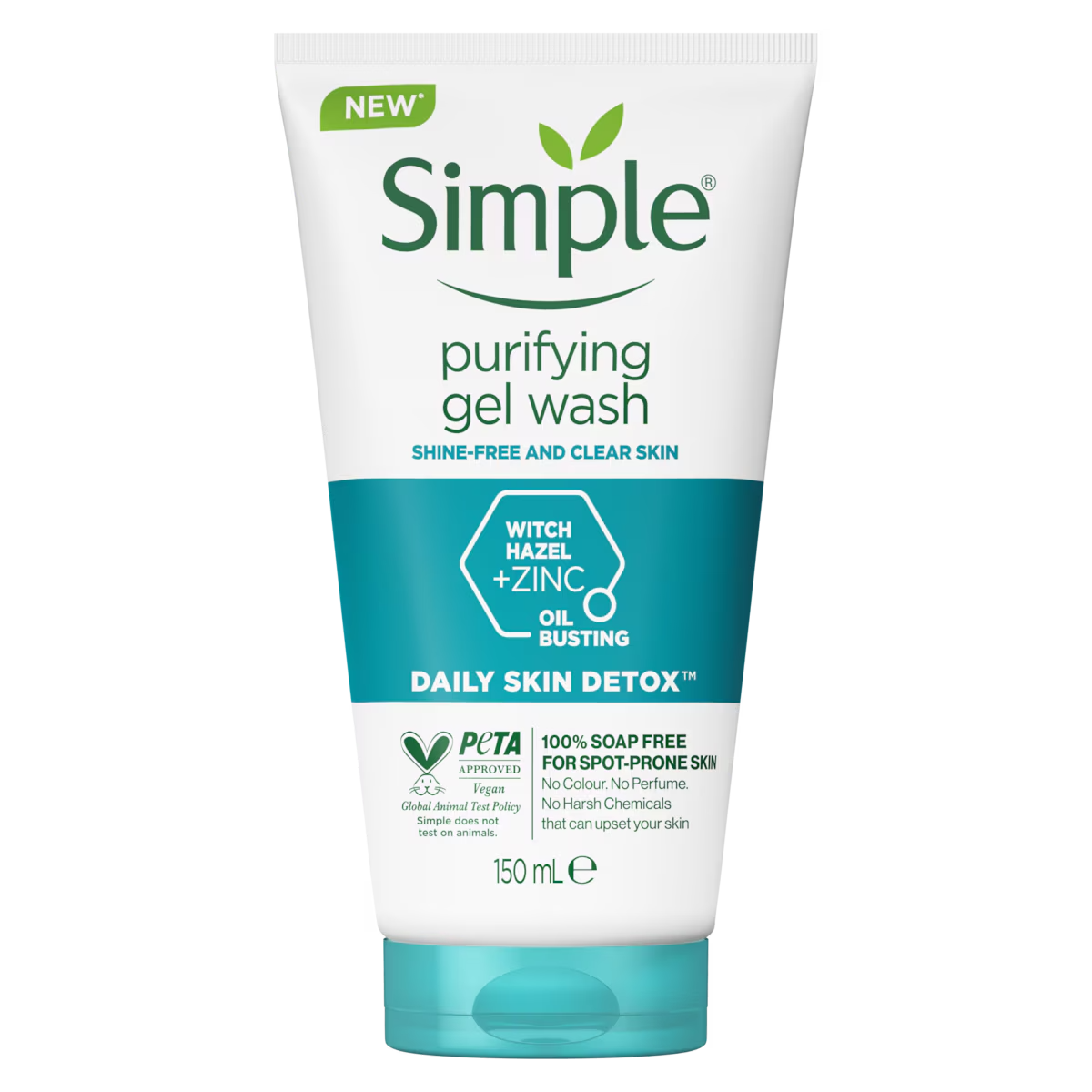 Simple Daily Skin Detox Purifying Facial Wash - 150mL