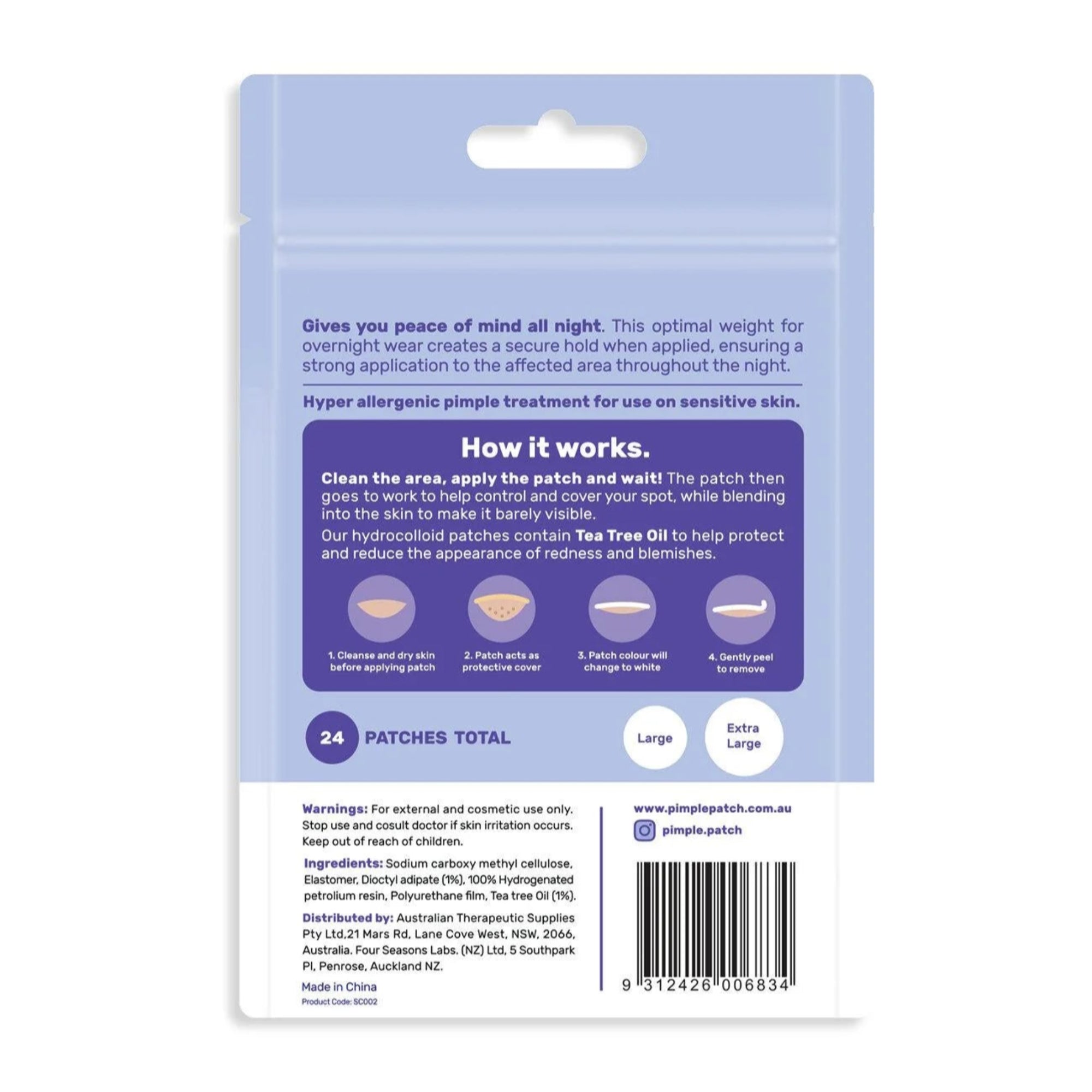 Skin Control PM Nighttime Pimple Patch - 24 Pack