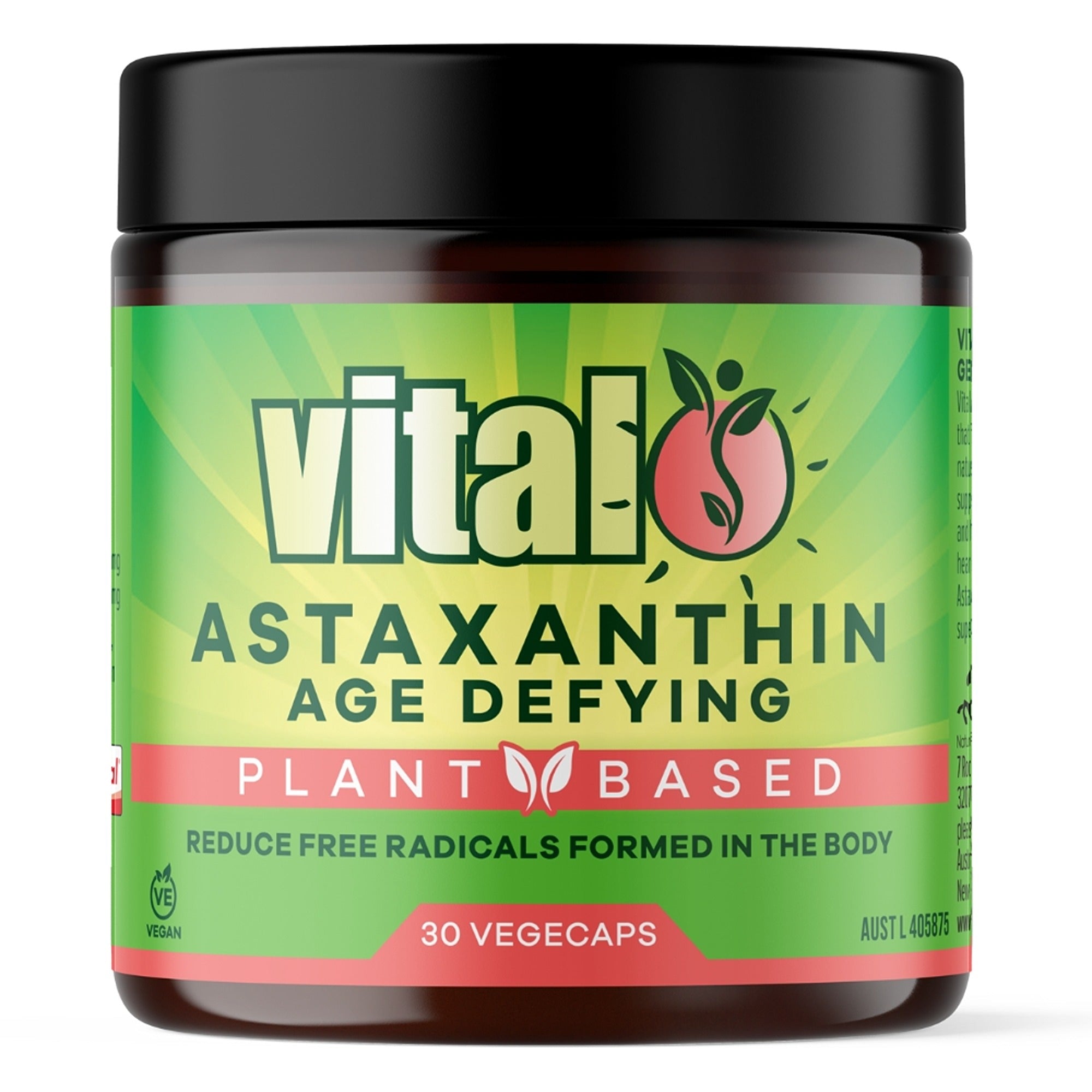 Vital Astaxanthin Age Defying 6mg Vegecaps 30s