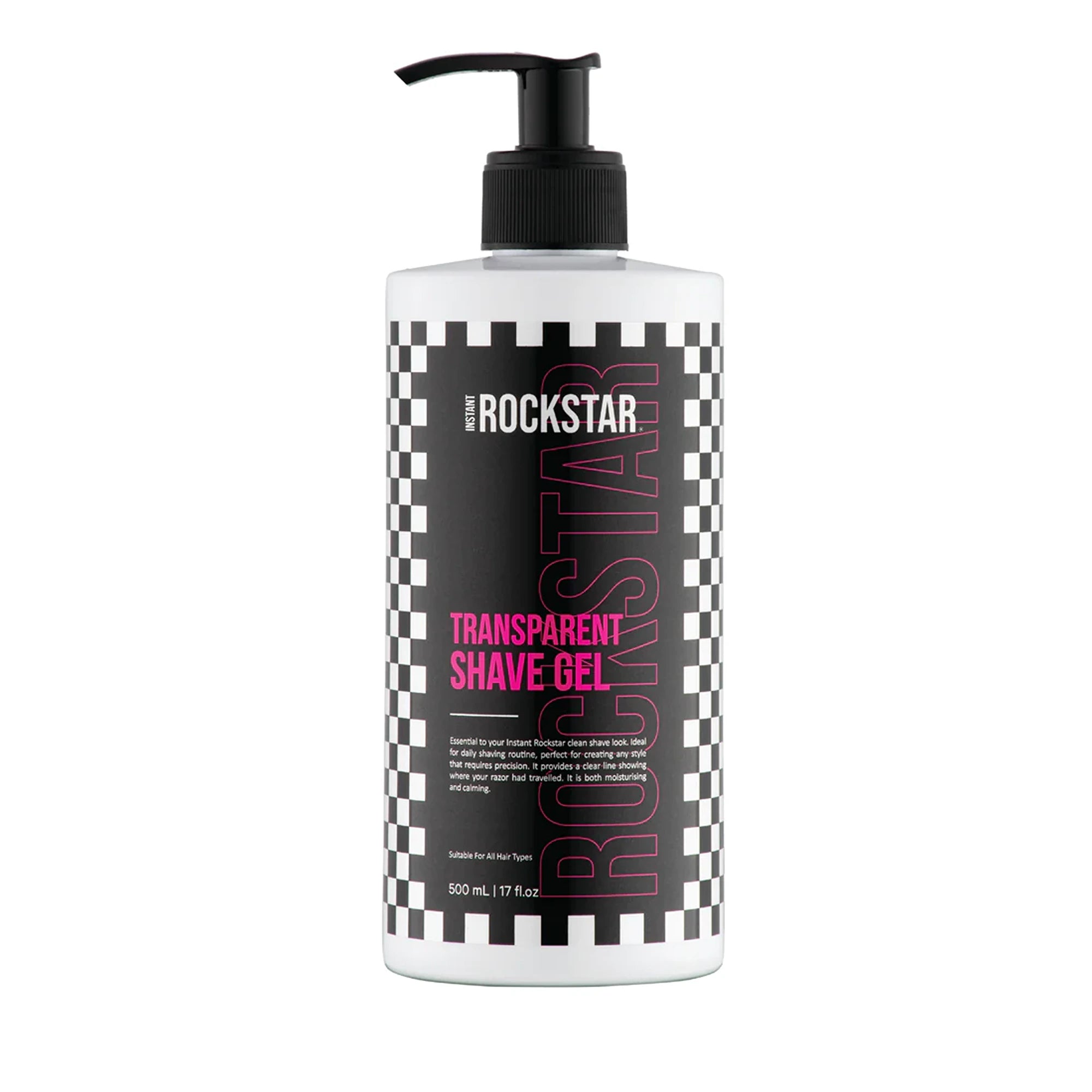 Instant Rockstar Transparent Shave Gel - 500mL