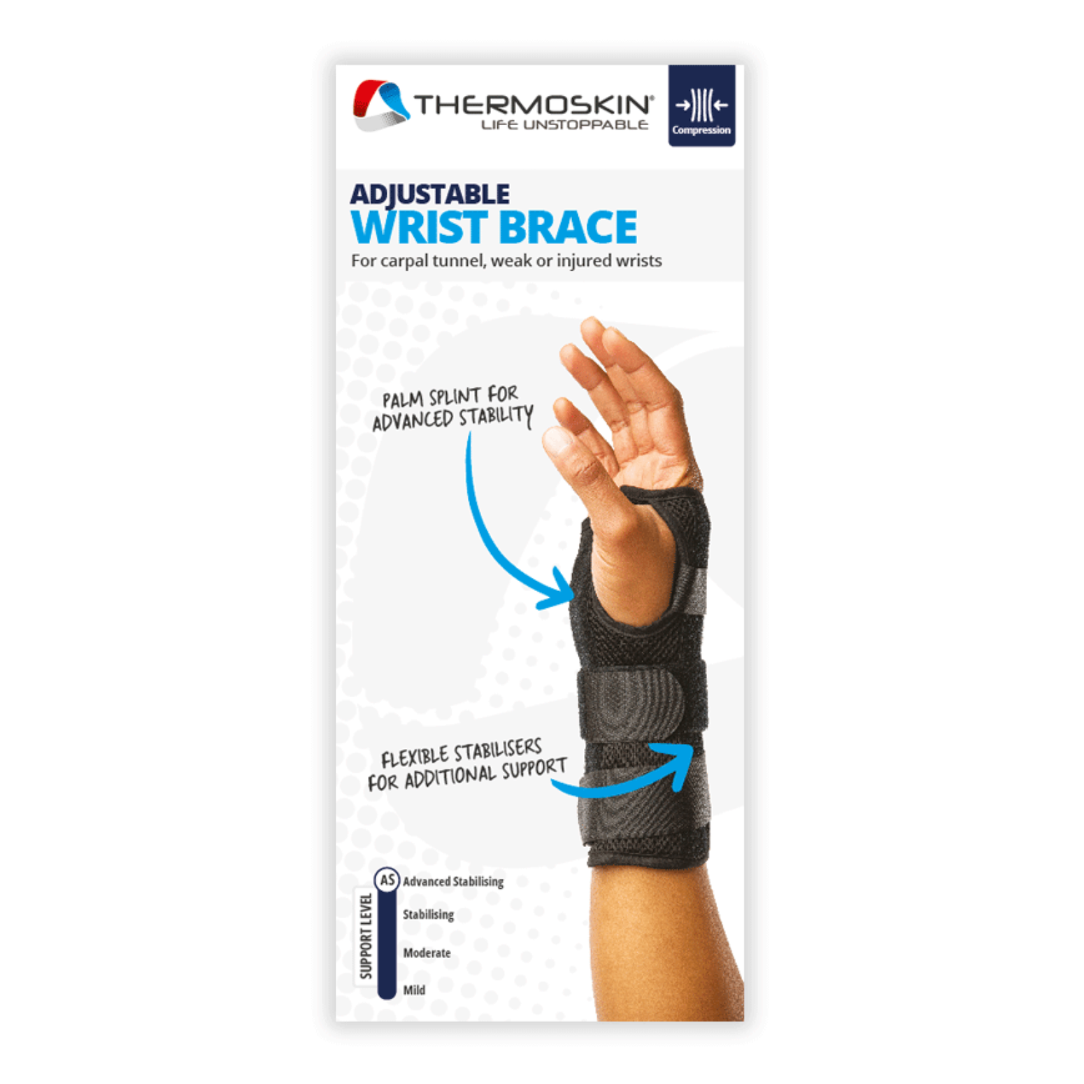 Thermoskin Adjustable Wrist Brace - Left