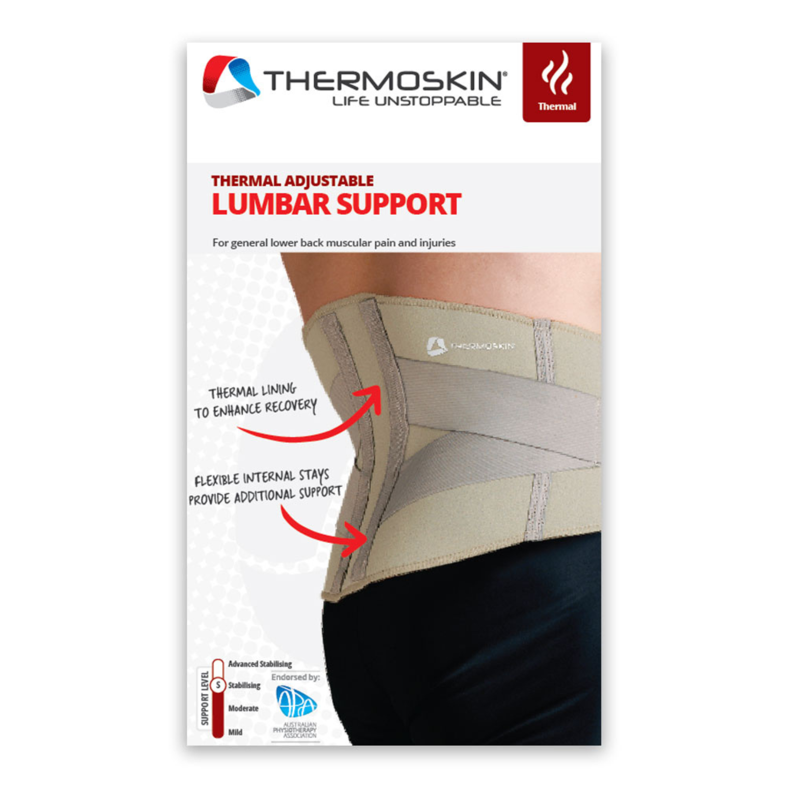 Thermoskin Thermal Adjustable Lumbar Support - Small