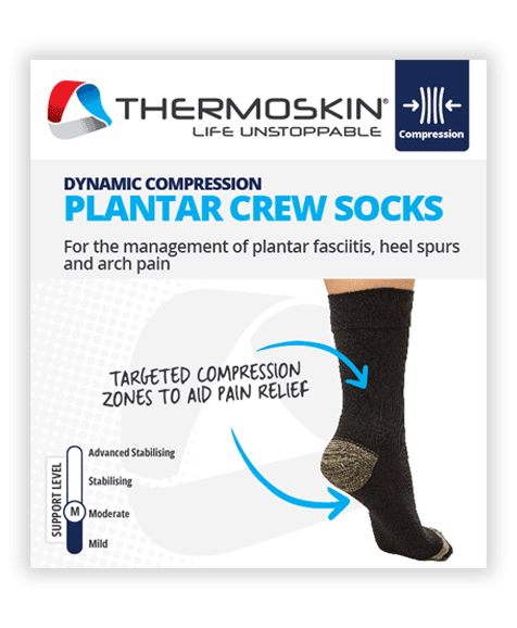 Thermoskin Exo Plantar FXT Compression Crew Socks - Small