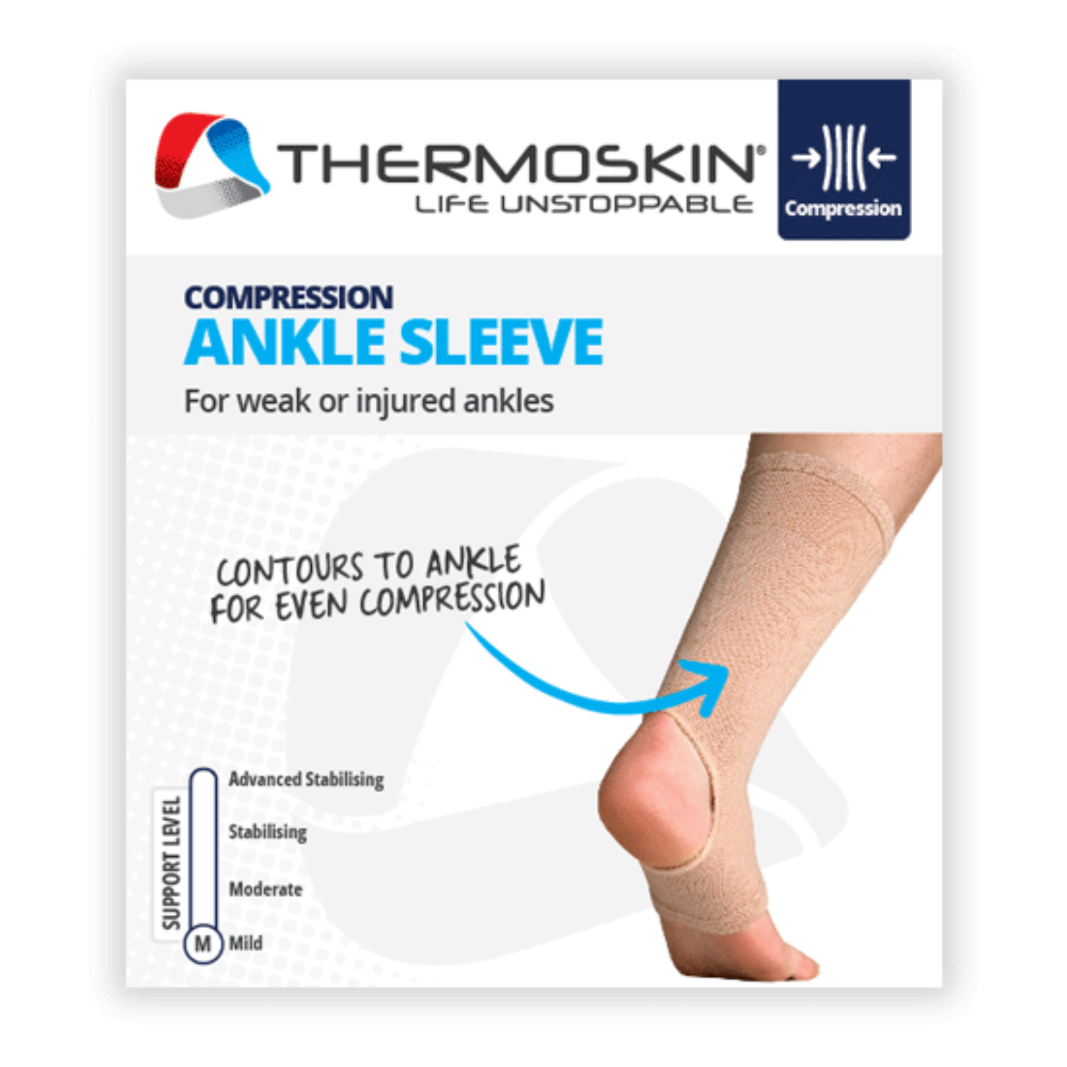 Thermoskin Compression Ankle Sleeve - Small to Medium