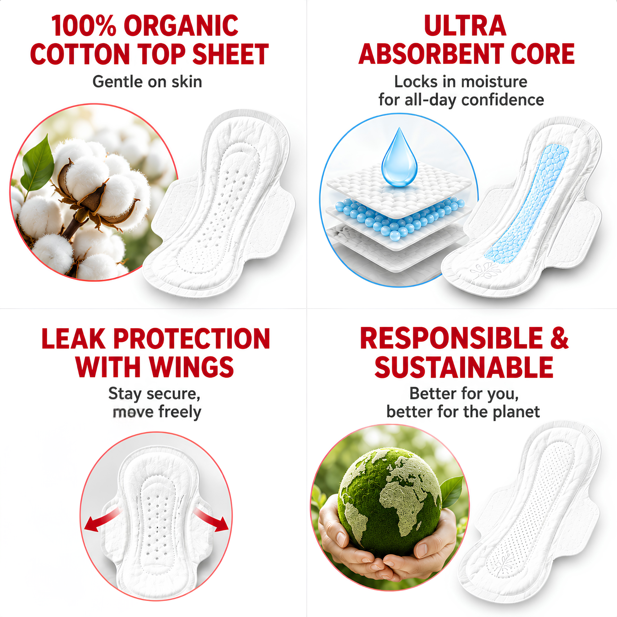 Soodox™ Organic Pads Bundle - 3 Day pads (10 Pack) + 2 Night pads(10 Pack)