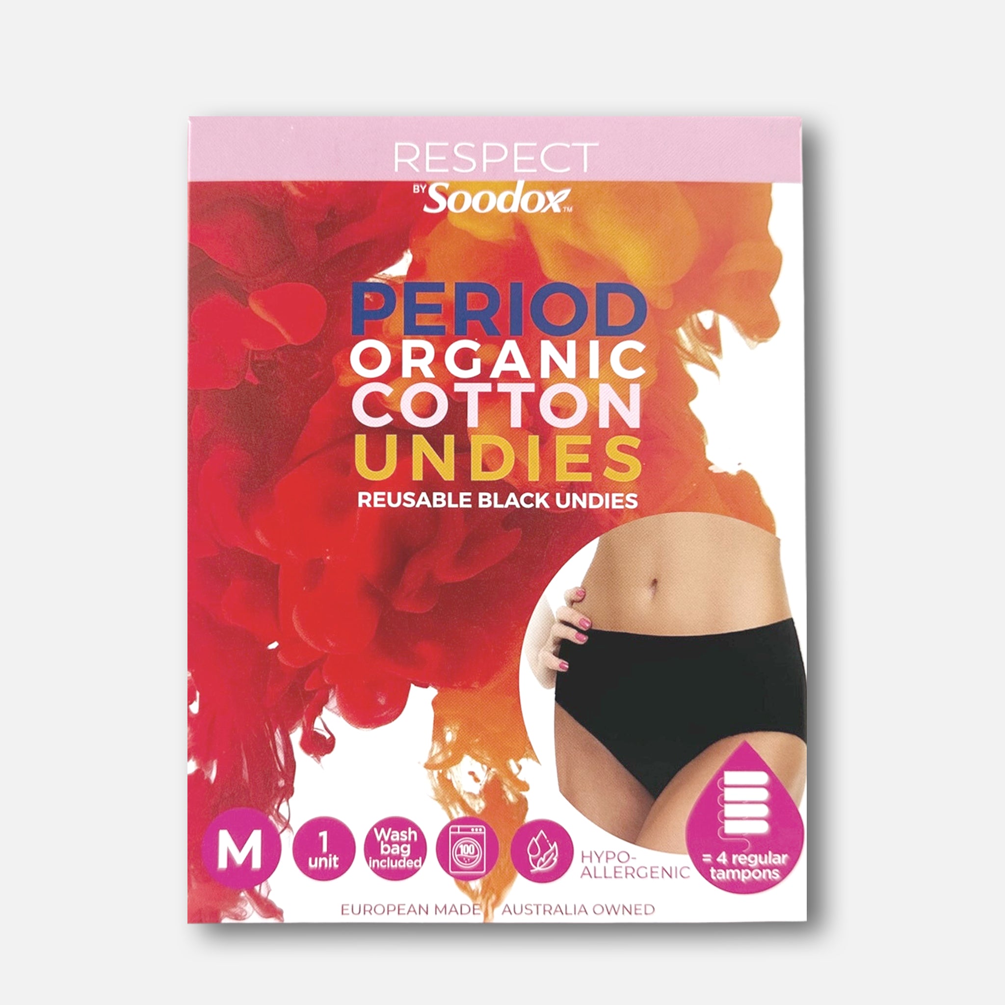 RESPECT BY Soodox™ Period Organic Cotton Undies Small