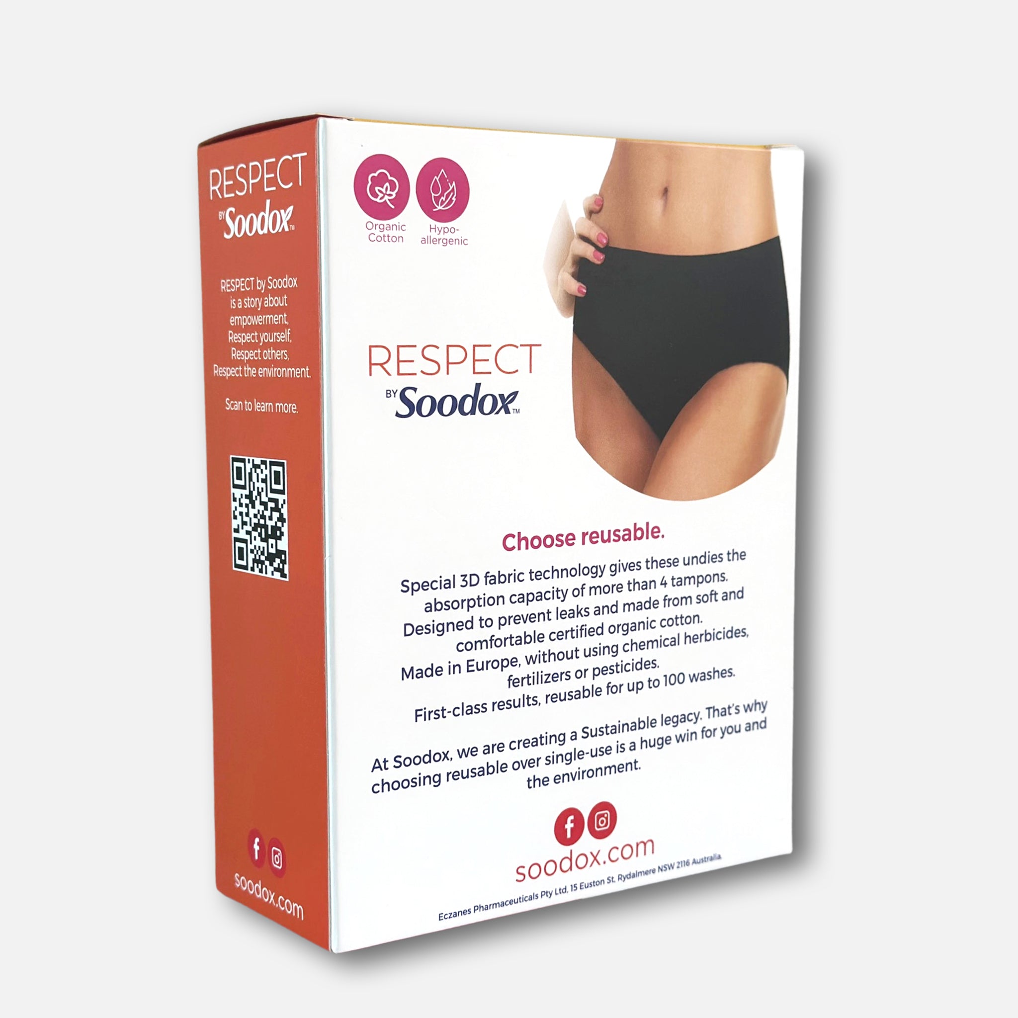 RESPECT BY Soodox™ Period organic Cotton Undies Medium