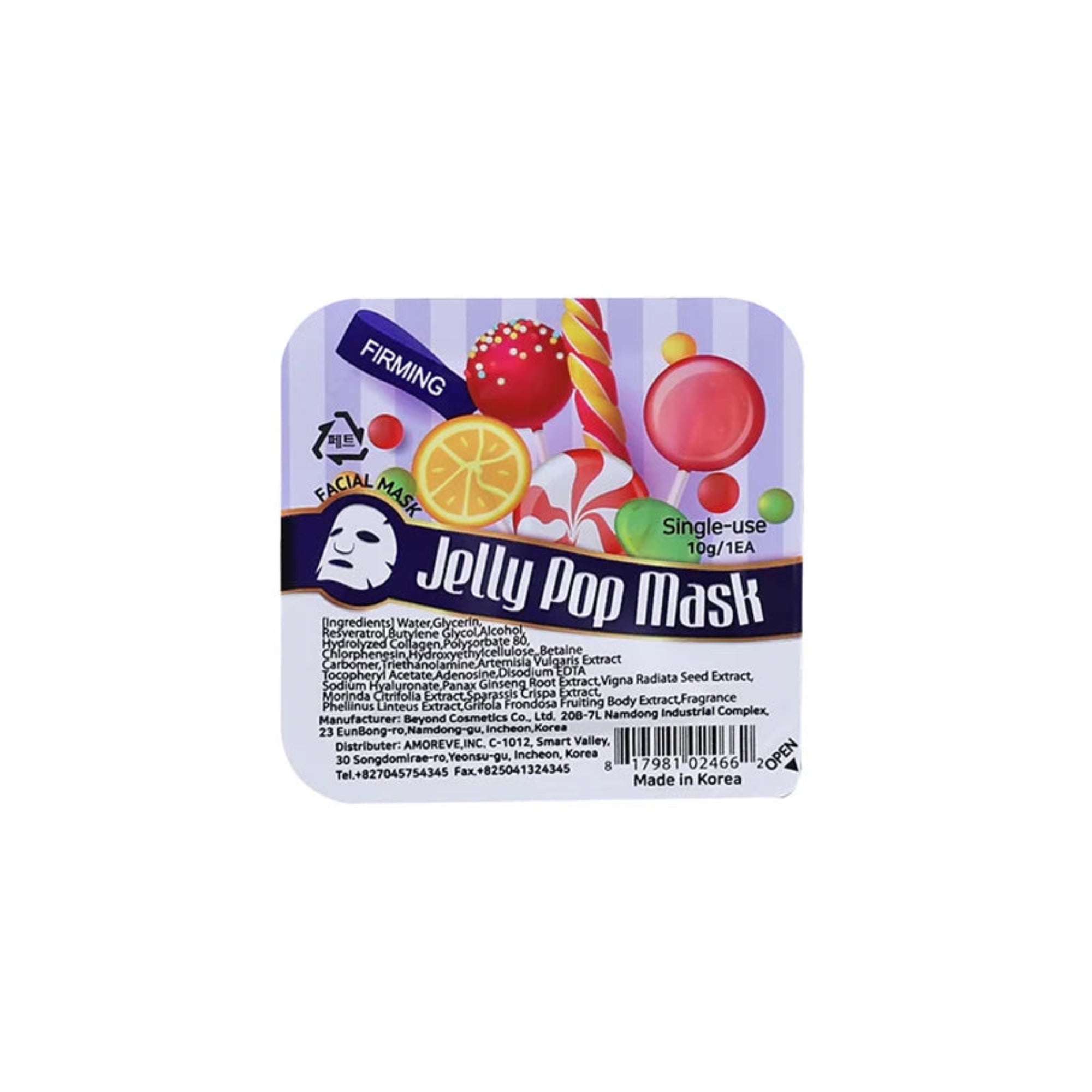 AMOREVE Firming Single-Use Jelly Pop Mask - 1 mask, 10g