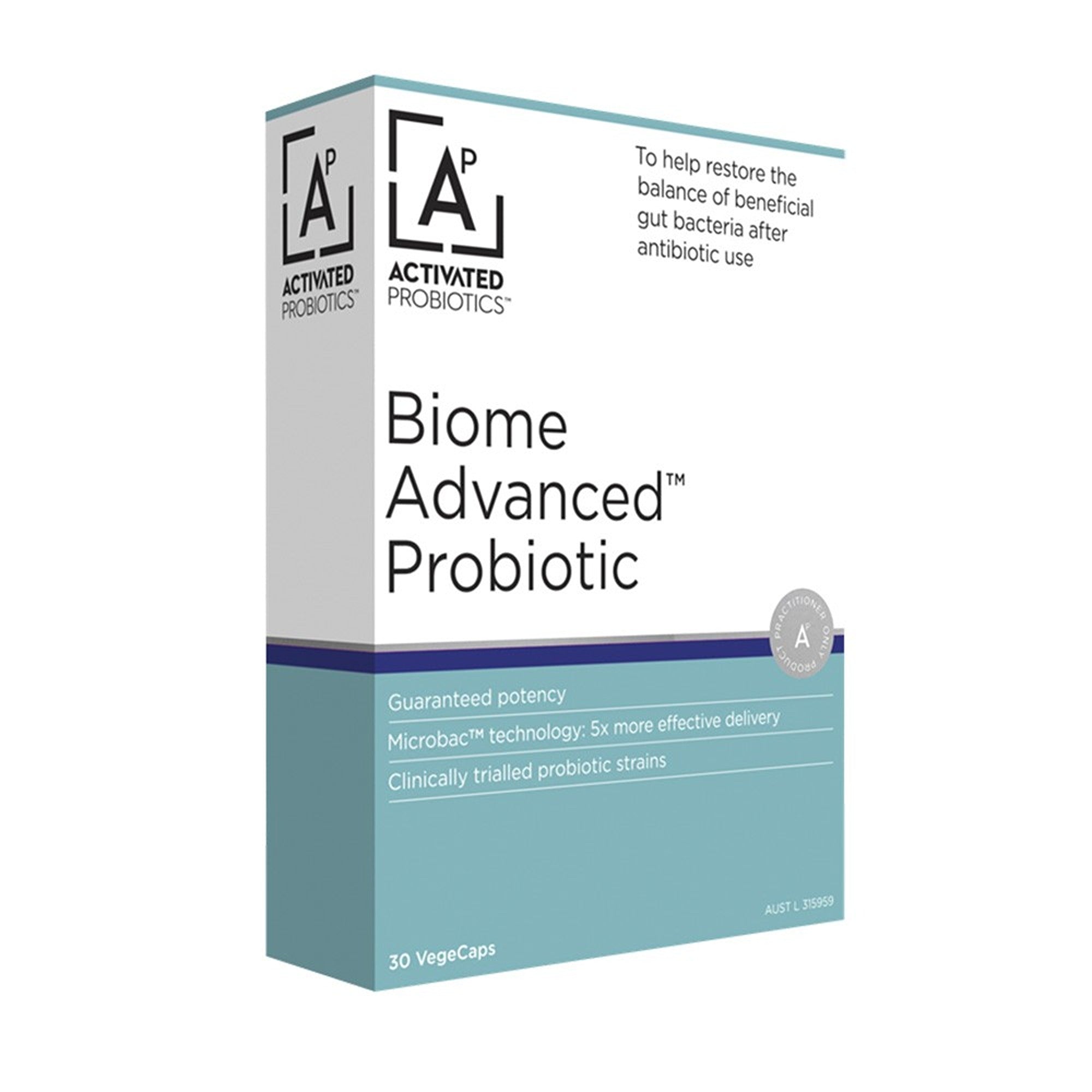 Activated Probiotics Biome Advanced Vegecaps 30s