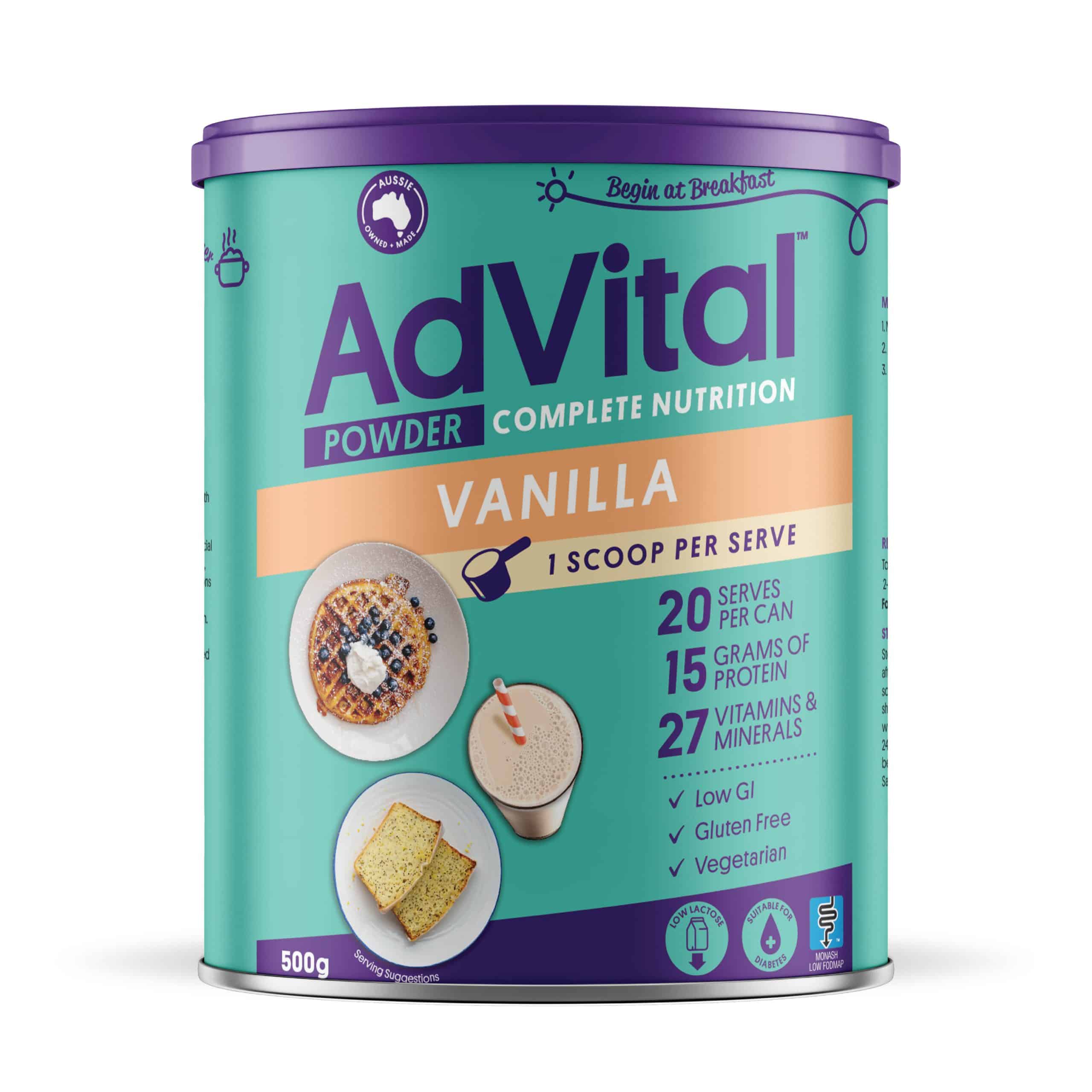 AdVital Nutritionally Complete Vanilla Powder 500g