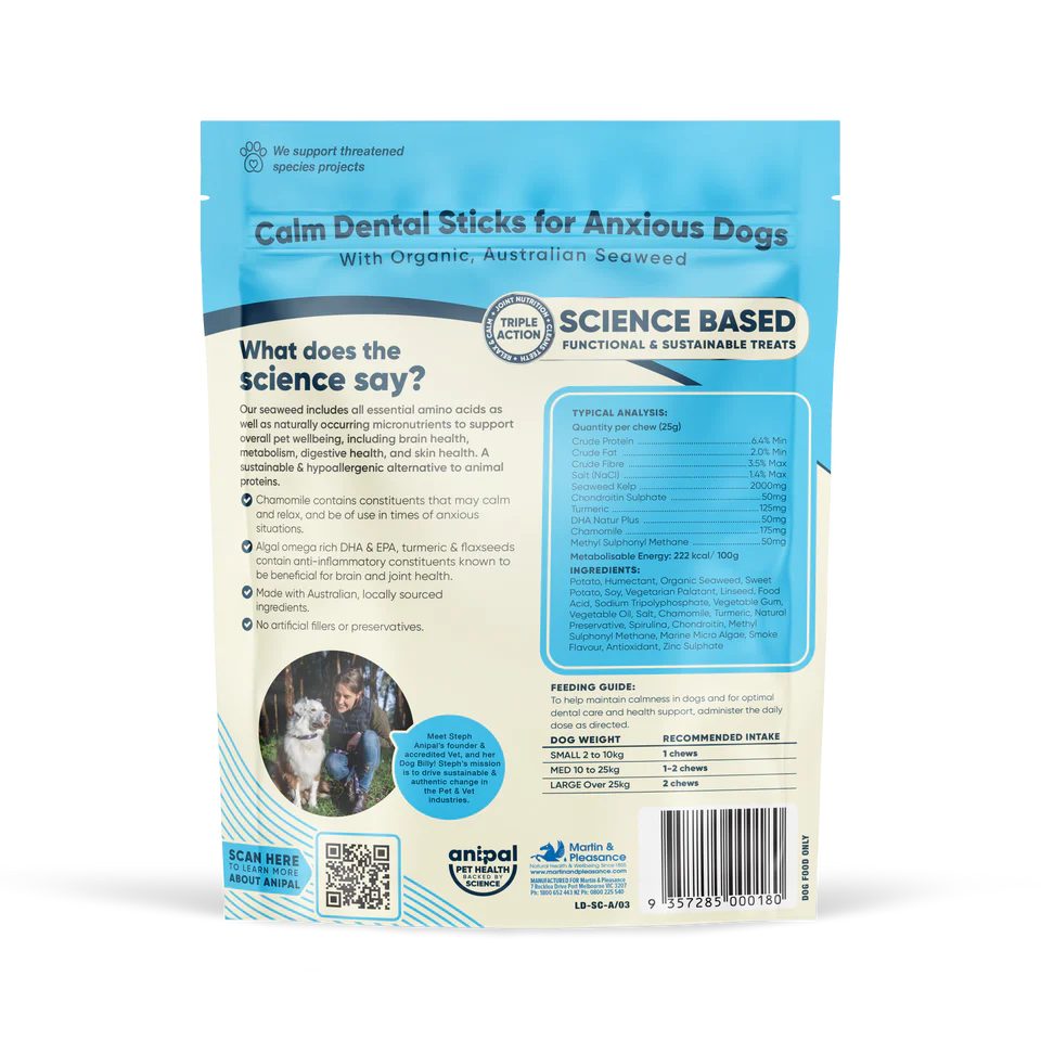 Anipal Calm Dental Sticks for Anxious Dogs 210g