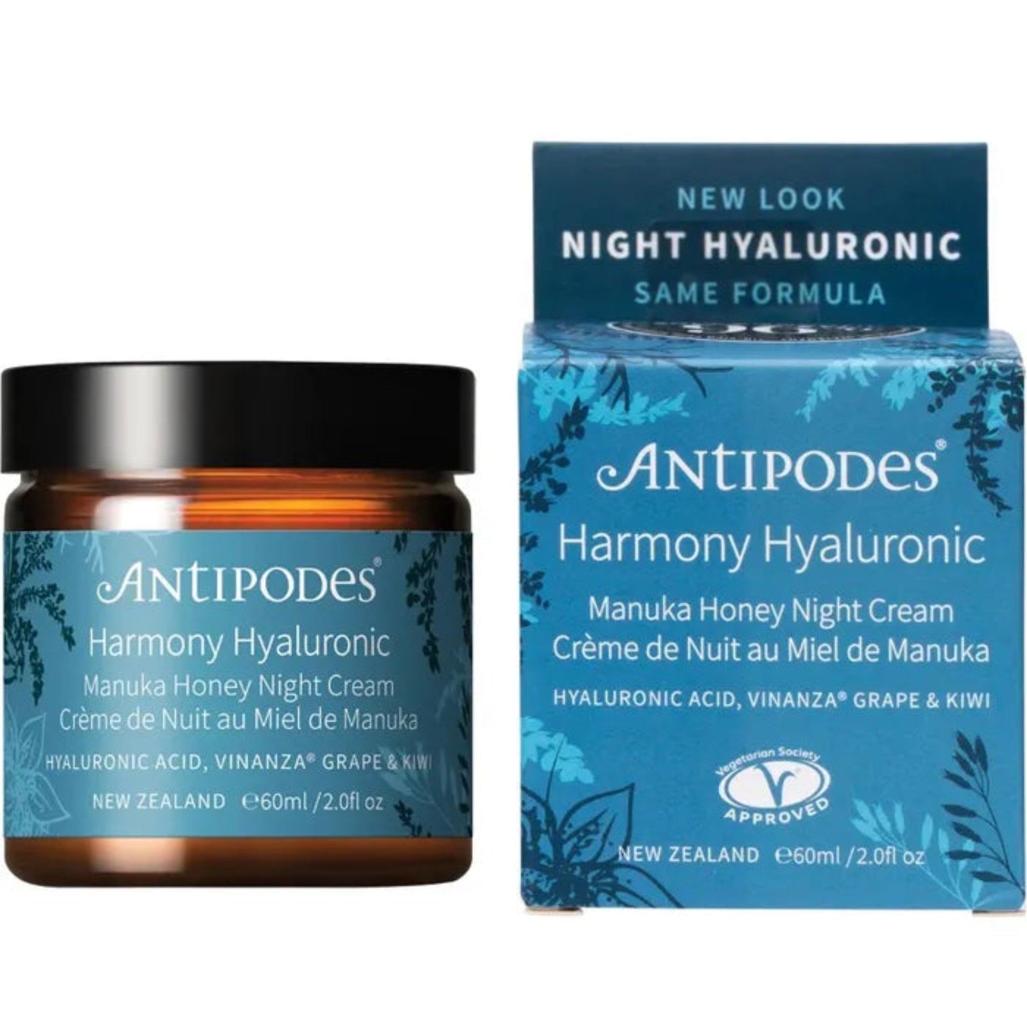 Antipodes Harmony Manuka Honey & Hyaluronic Acid Brightening Night Cream - 60mL