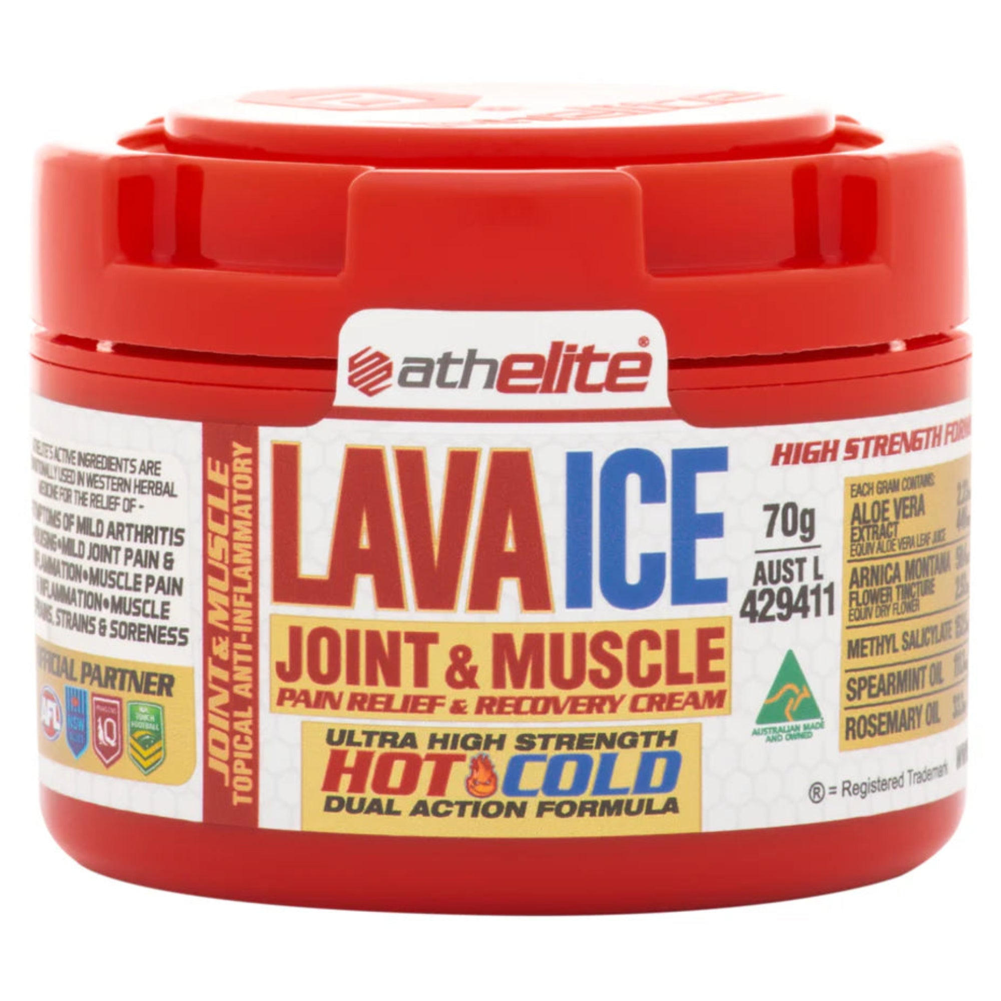 Athelite Lava Ice Joint & Muscle Pain Relief & Recovery Cream - 70g