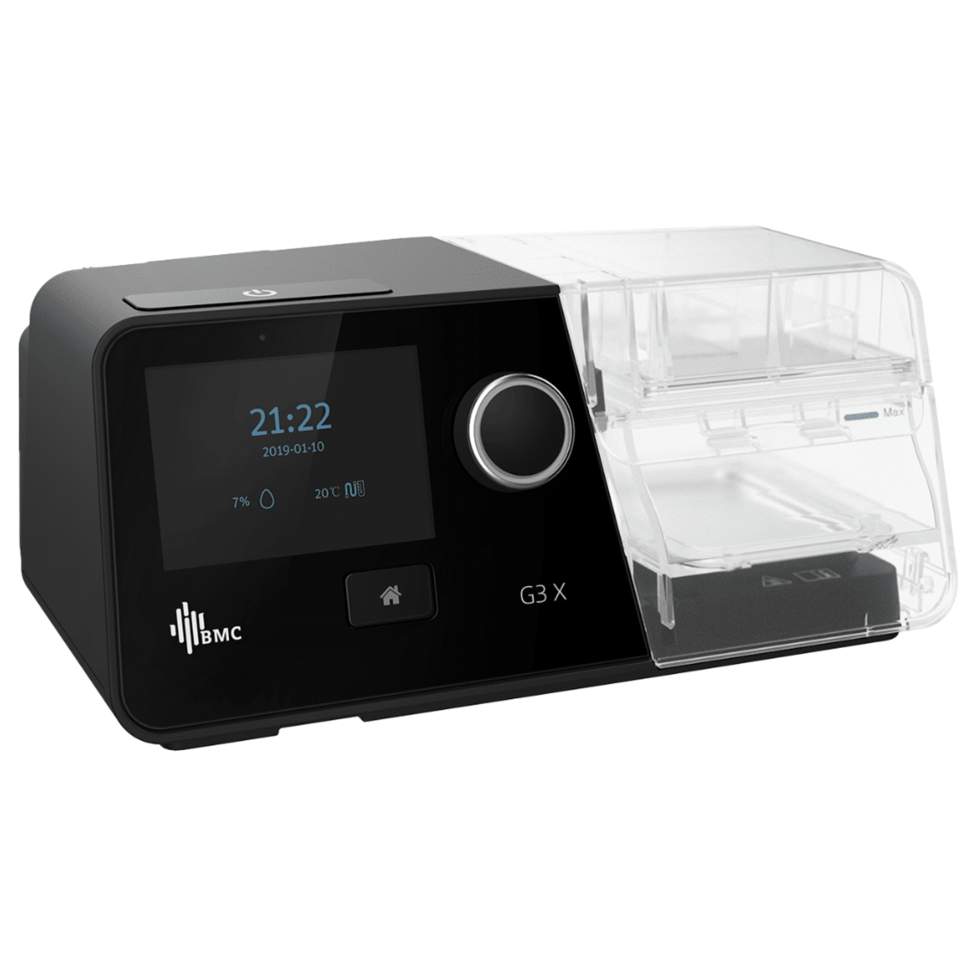 BMC G3 X Automatic CPAP (APAP) with Humidifier and Integrated Heated Tubing - Black Case