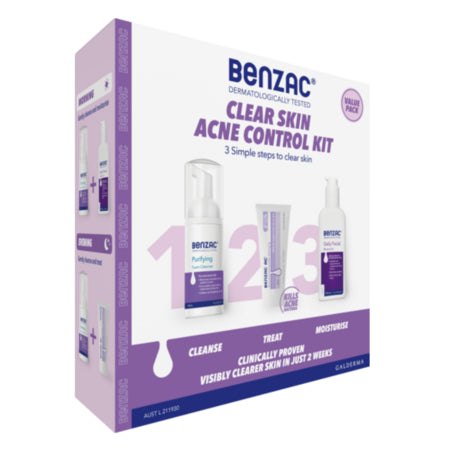 Benzac 3 Step Clear Skin Acne Kit