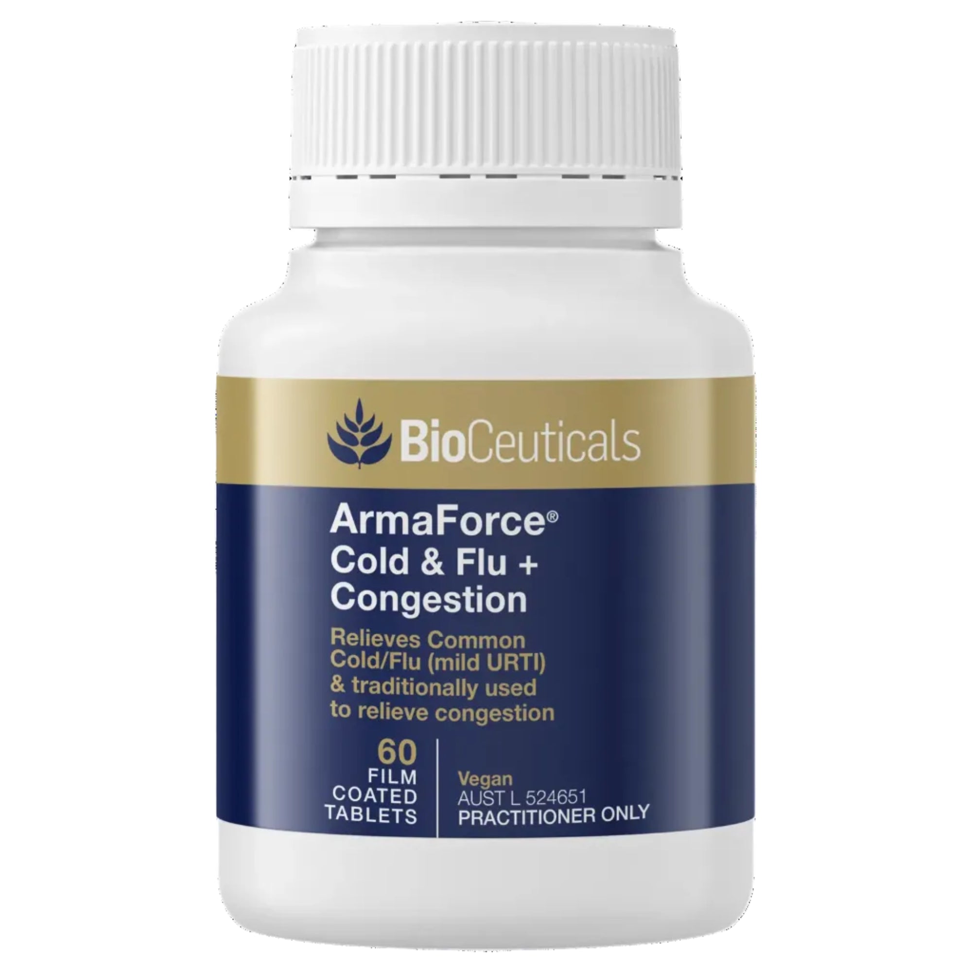 BioCeuticals ArmaForce® Cold & Flu + Congestion - 60 Film Coated Tablets