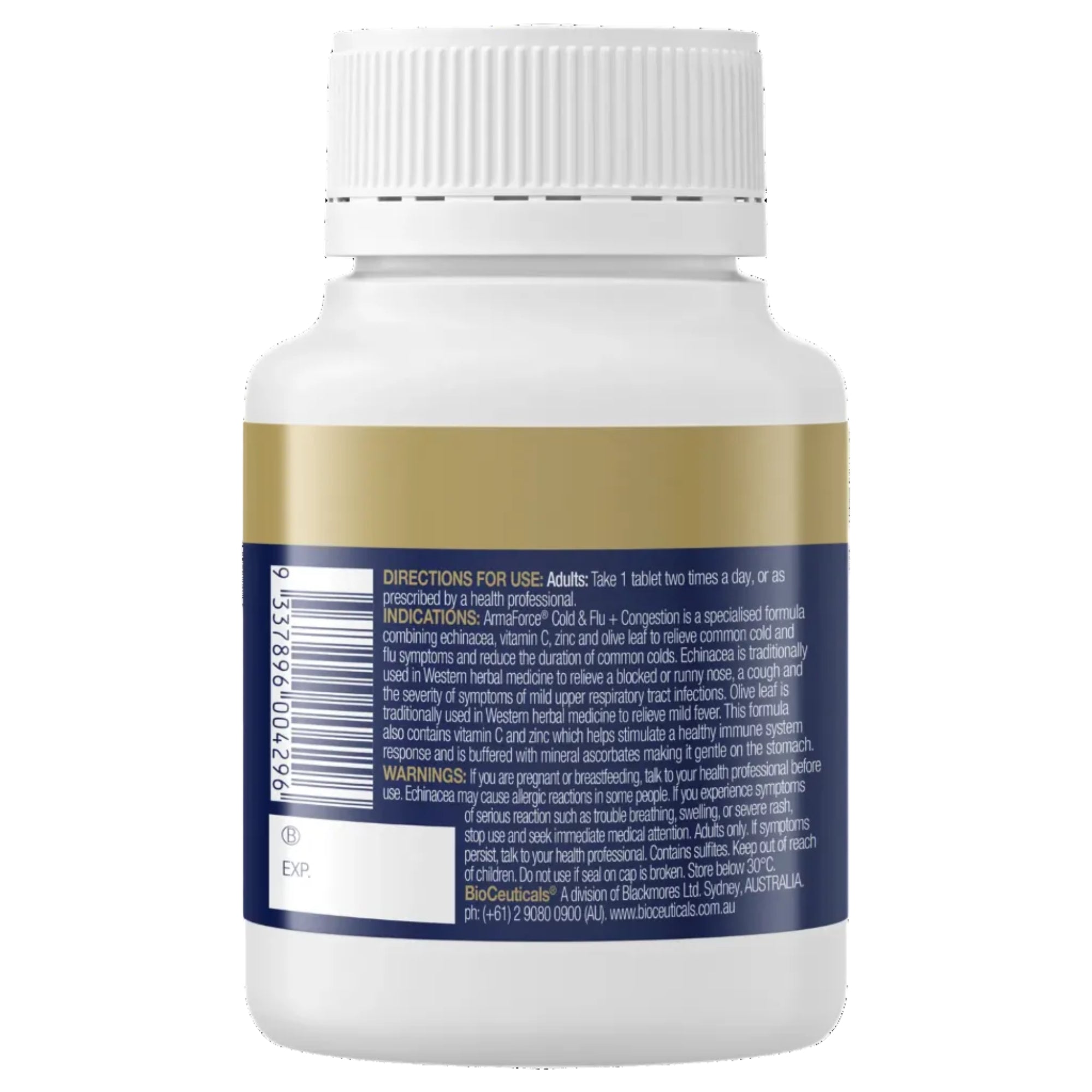 BioCeuticals ArmaForce® Cold & Flu + Congestion - 60 Film Coated Tablets