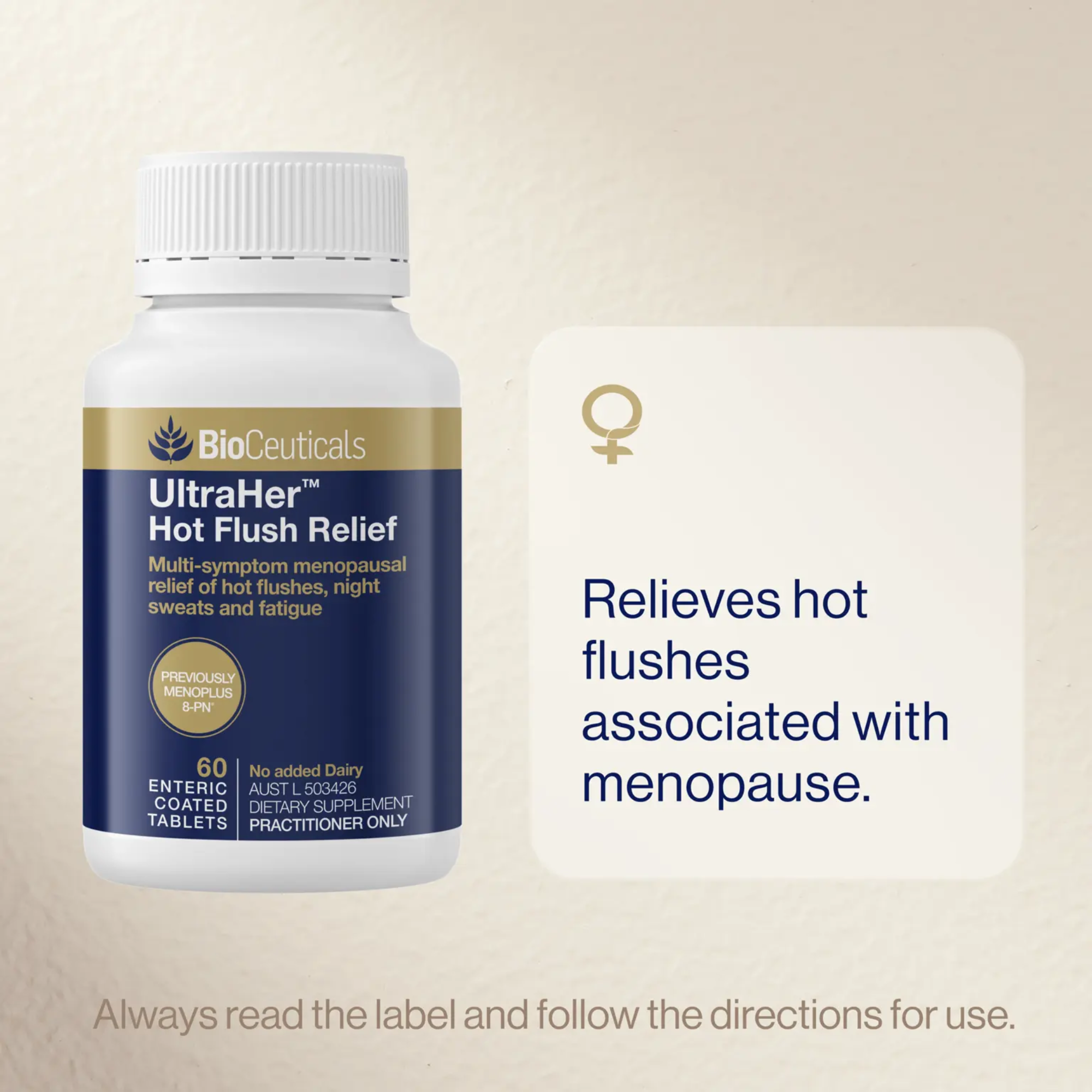 BioCeuticals UltraHer™ Hot Flush Relief - 60 Enteric Coated Tablets