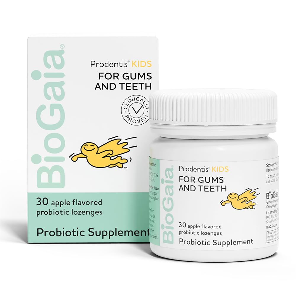 BioGaia Prodentis® Probiotic Lozenges For Kids' Gum and Teeth - Apple Flavour, 30 Pack