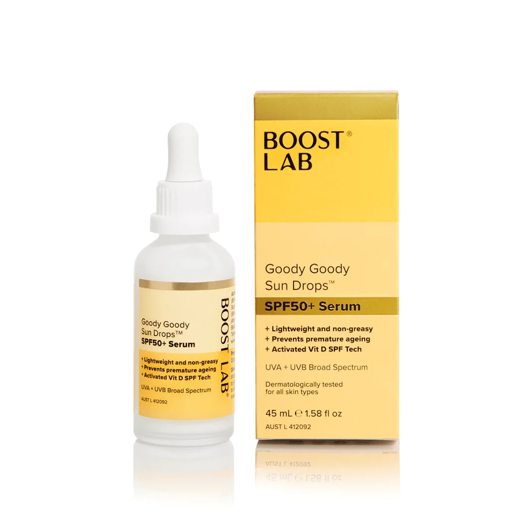Boost Lab Goody Goody Sun Drops SPF50+ Serum 45mL