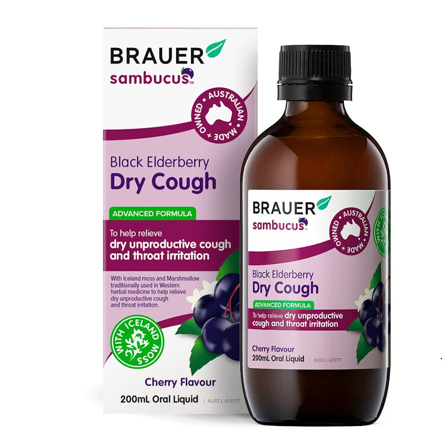 Brauer Black Elderberry Adult Dry Cough - 200mL