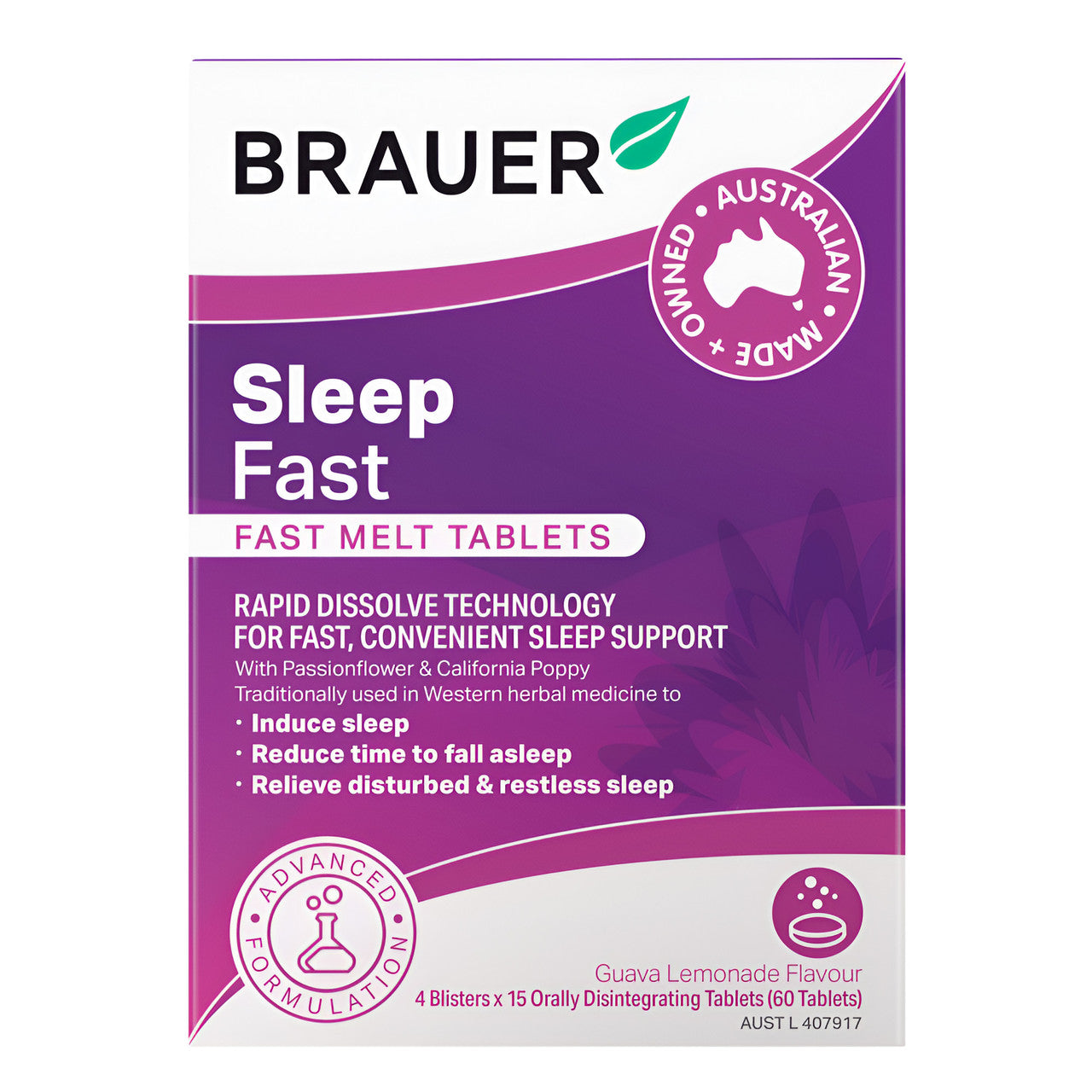 Brauer Sleep Fast Melt - 60 Tablets