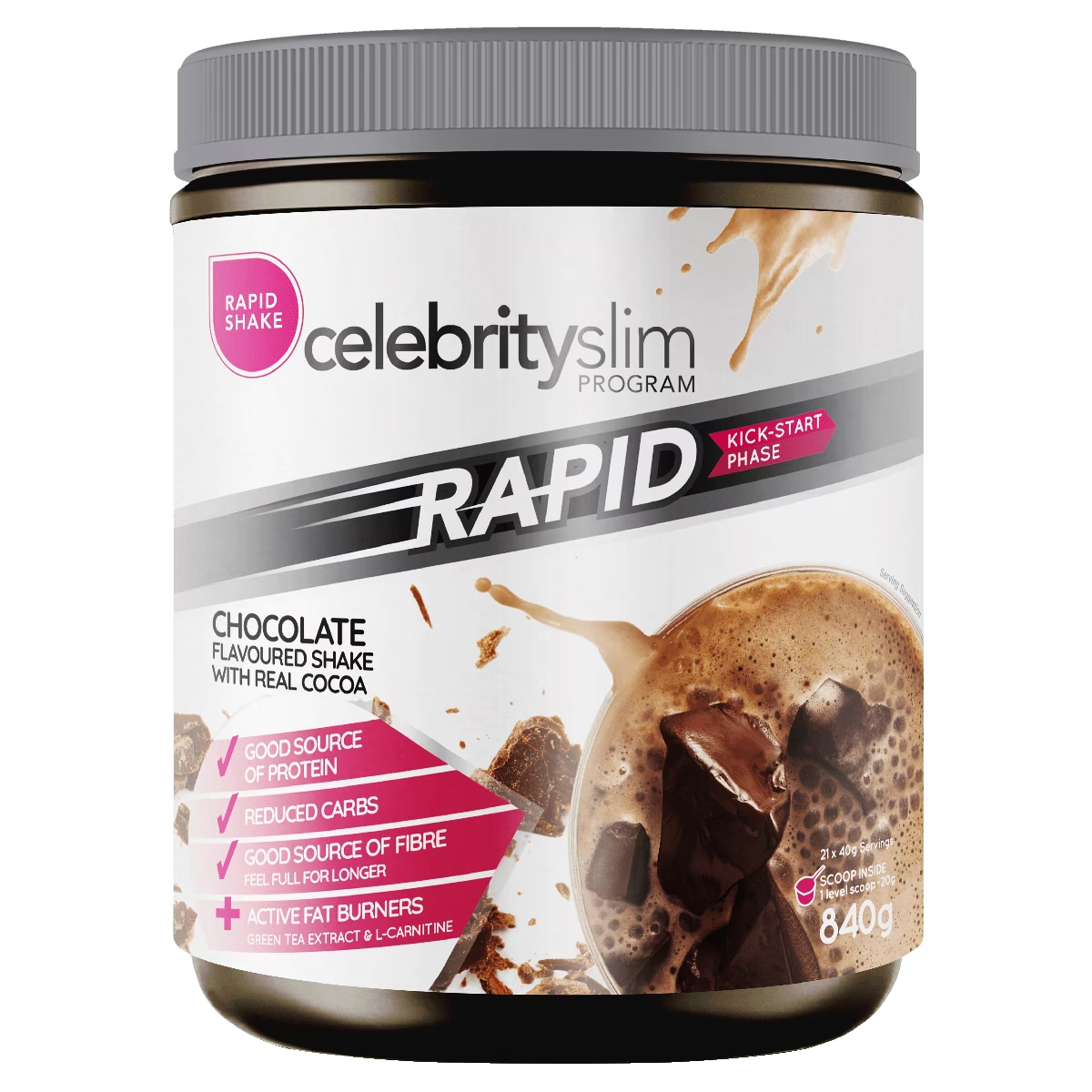 Celebrity Slim Rapid Chocolate 840g