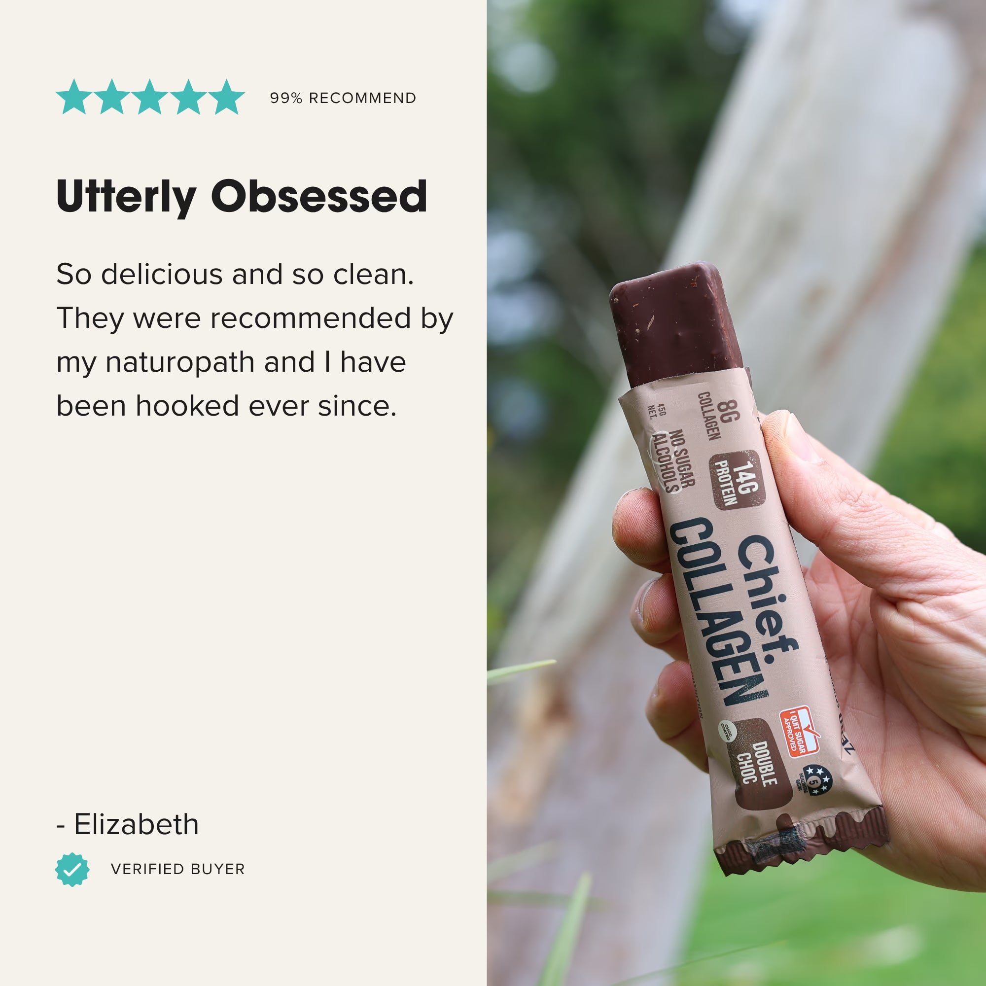 Chief Nutrition Collagen Protein Bars - Double Choc, 12 Pack
