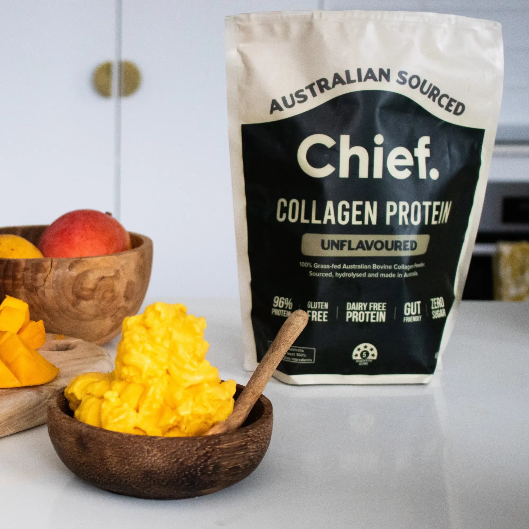 Chief Nutrition Grass-fed Collagen Protein Powder - Unflavoured, 450g