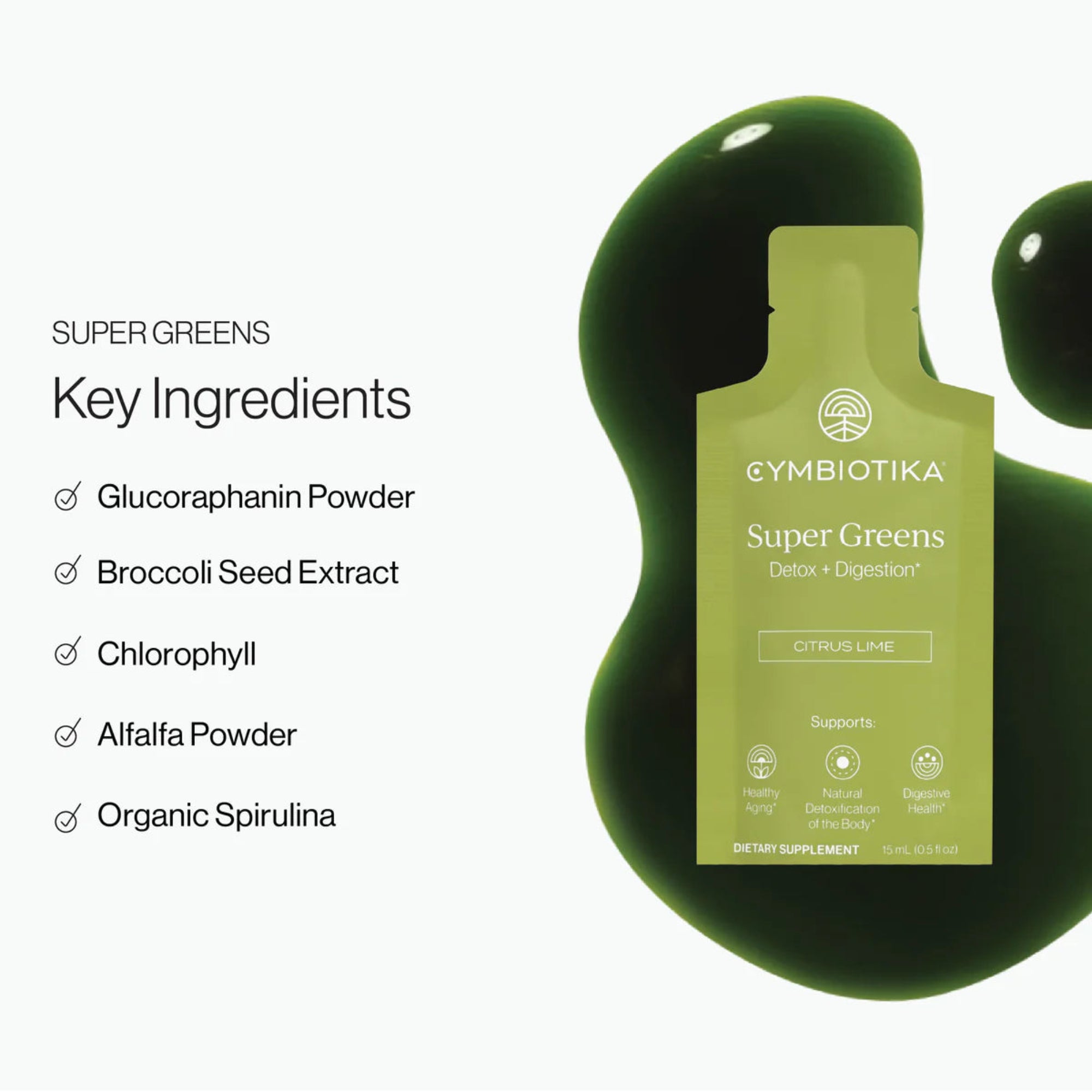 Cymbiotika Super Greens - 30 Sachets x 15mL