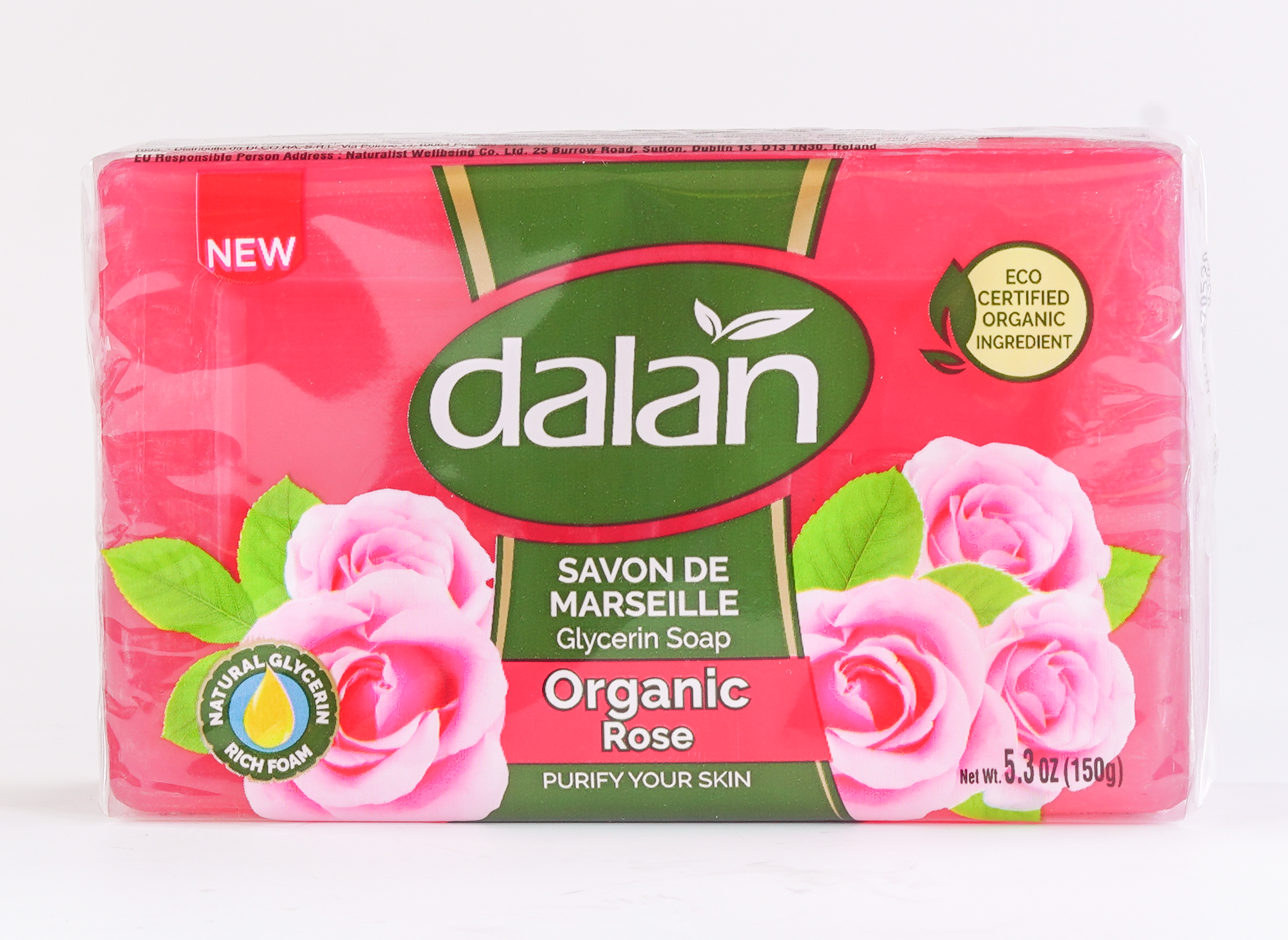 Dalan Glycerine Organic Rose Soap Bar - 150g