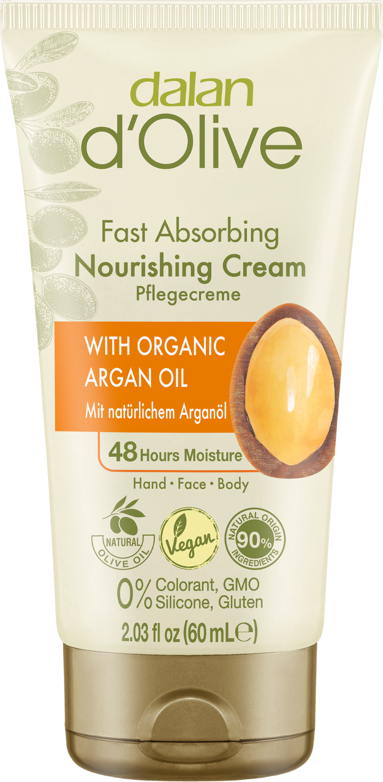 Dalan Vegan Organic Argan Face Cream - 60mL