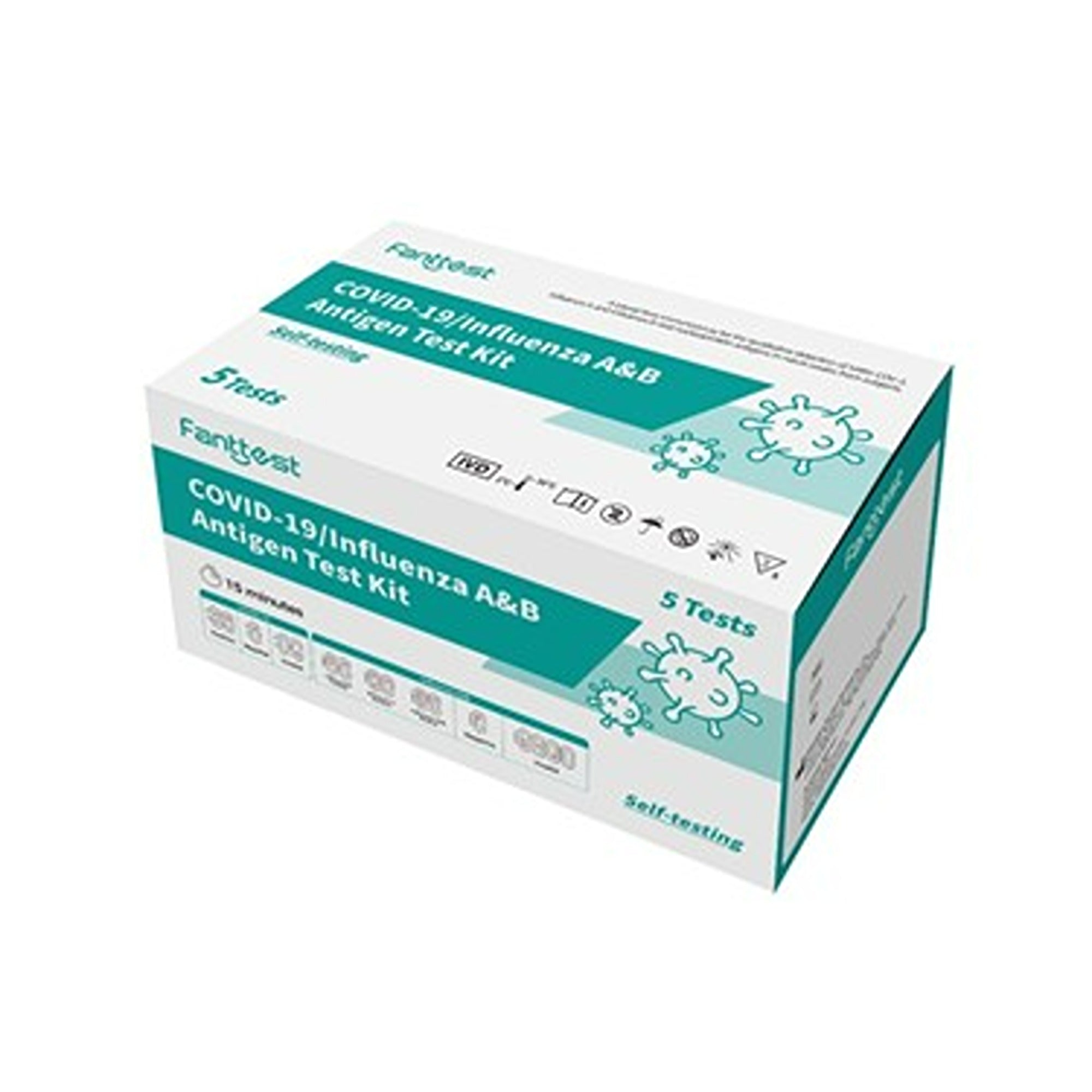 Fanttest COVID-19/Influenza A&B Antigen Test Kit - 10 test