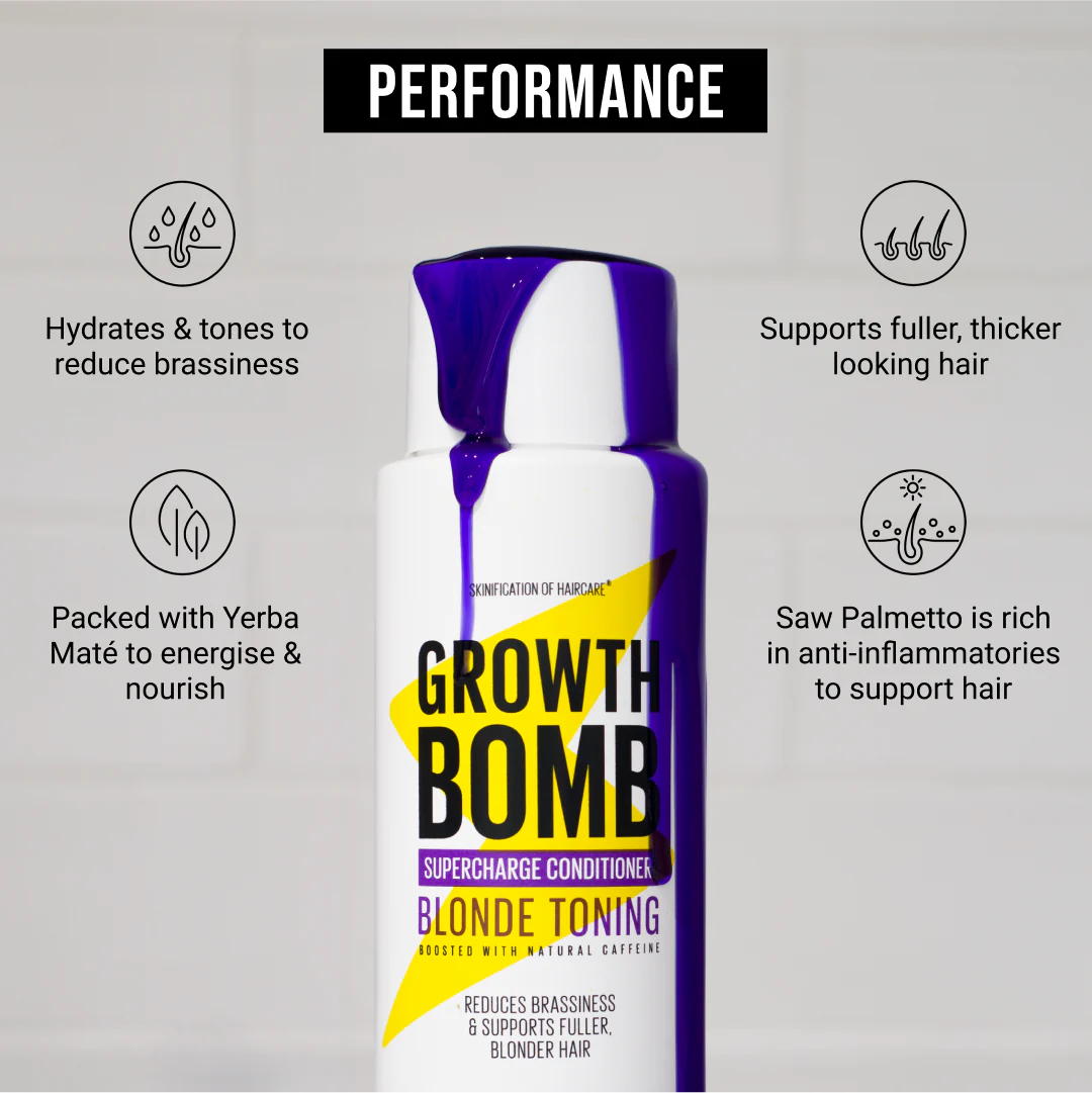 Growth Bomb Blonde Toning Supercharge Conditioner 300mL