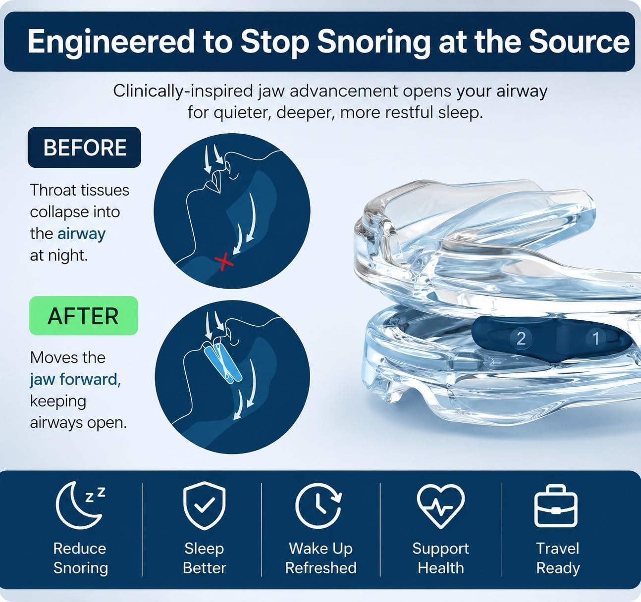 Hushd Anti-Snoring Mouthpiece - Avera