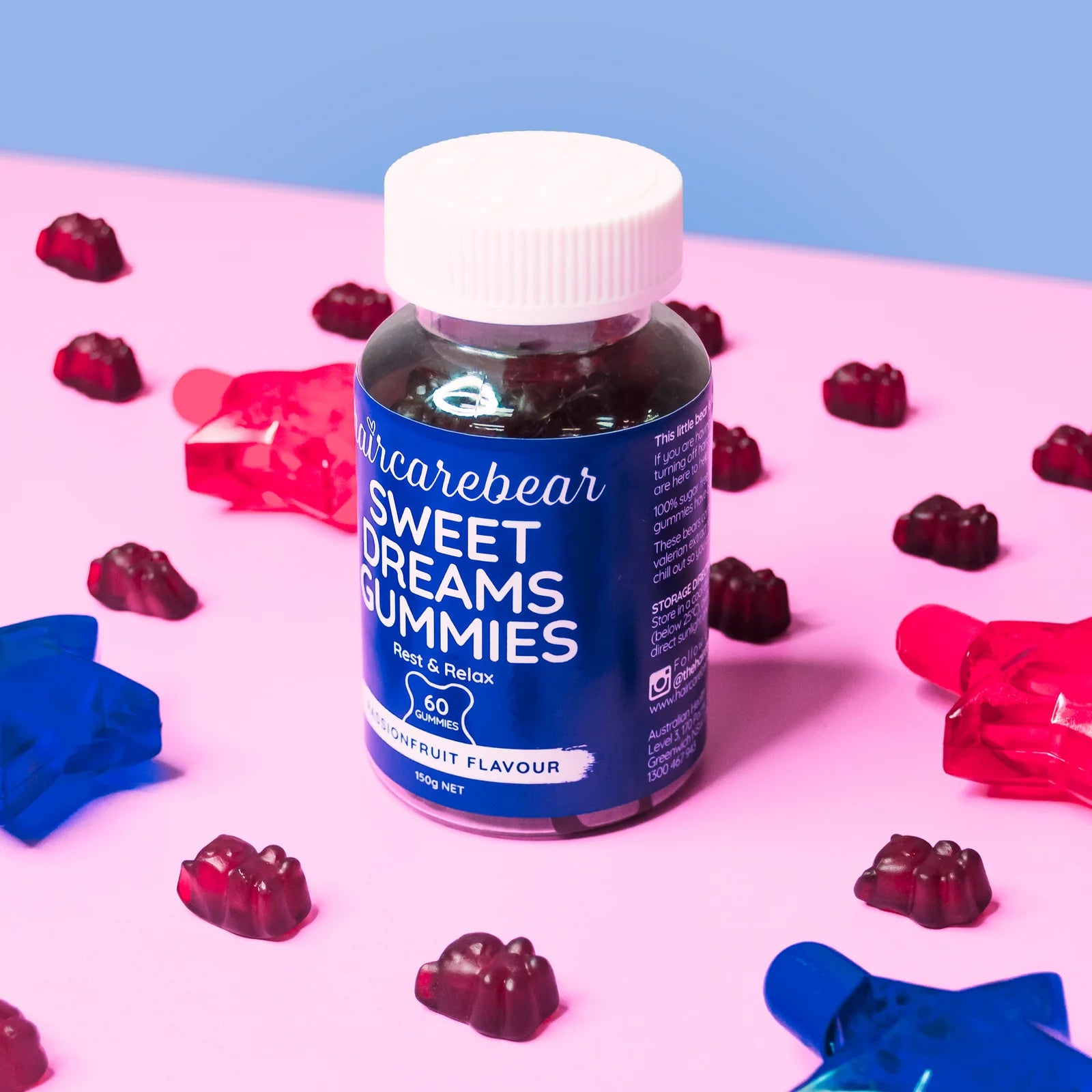 Haircarebear Sweet Dreams Gummies - Passionfruit Flavoured, 60 Gummies