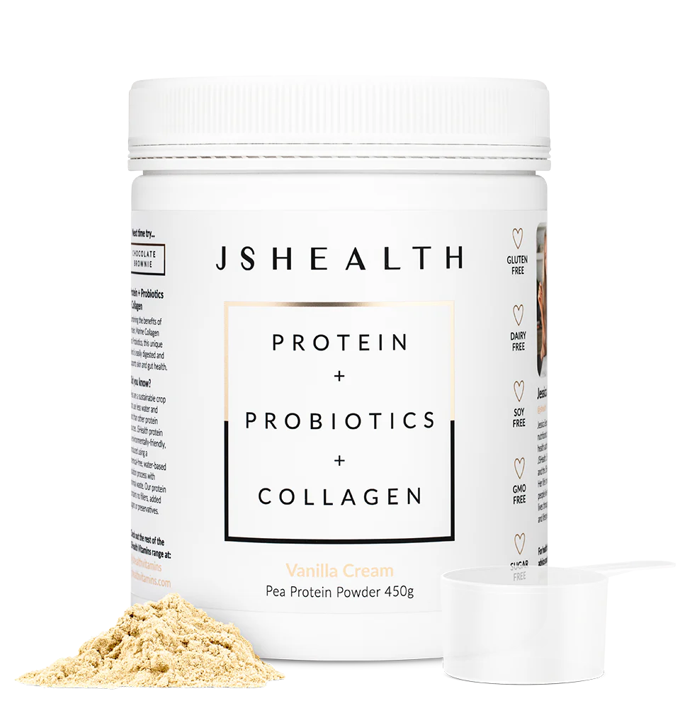 JSHEALTH Protein + Probiotics + Collagen - Vanilla Cream 450g