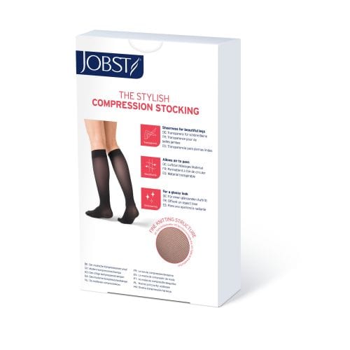 Jobst Black UltraSheer Knee High Sock - Extra Large, 15 - 20 mmHg