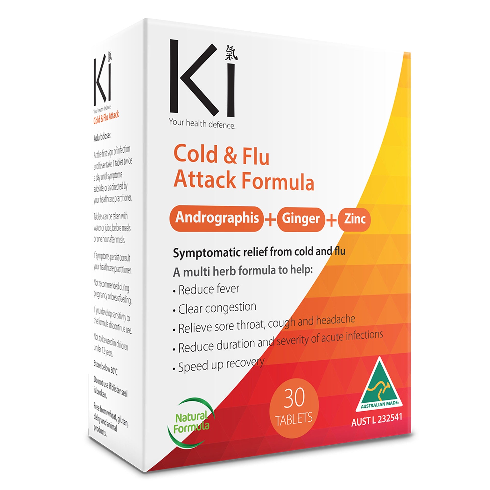 Ki Cold & Flu Attack Formula Tablets 30s