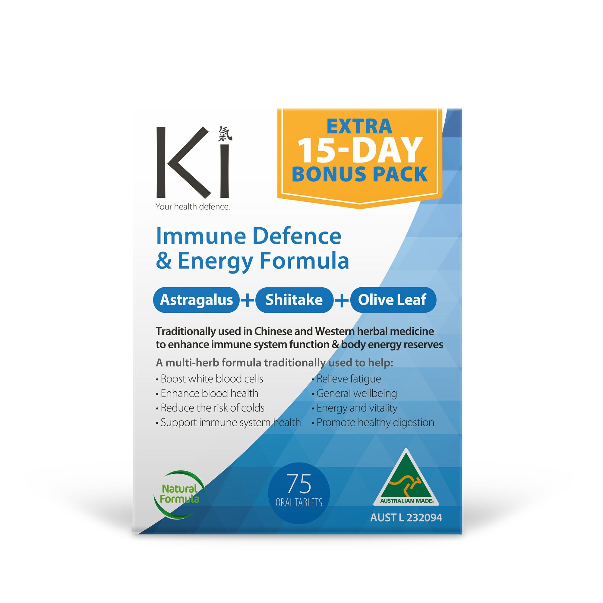 Ki Immune Defence & Energy Formula 75s