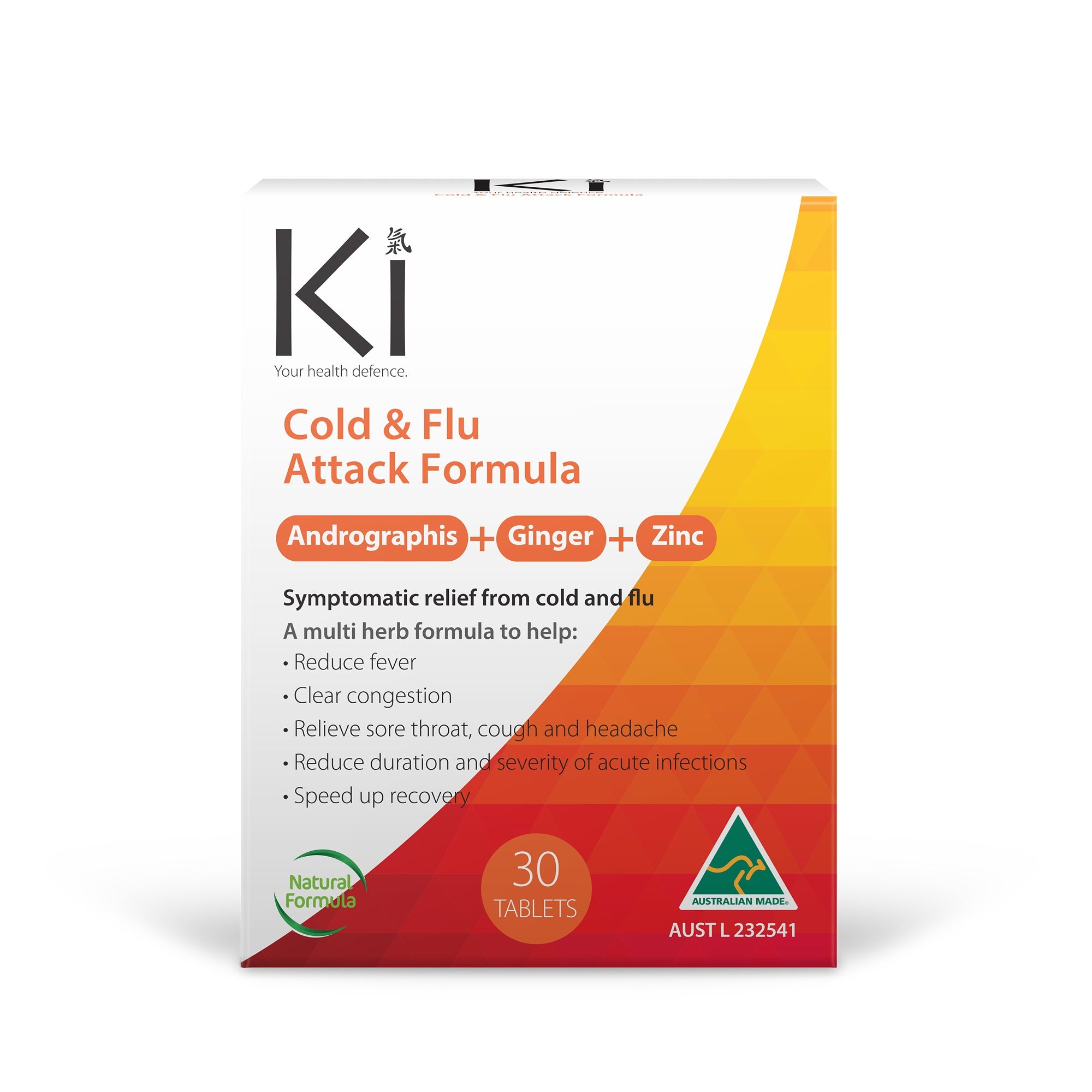 Ki Cold & Flu Attack Formula Tablets 30s