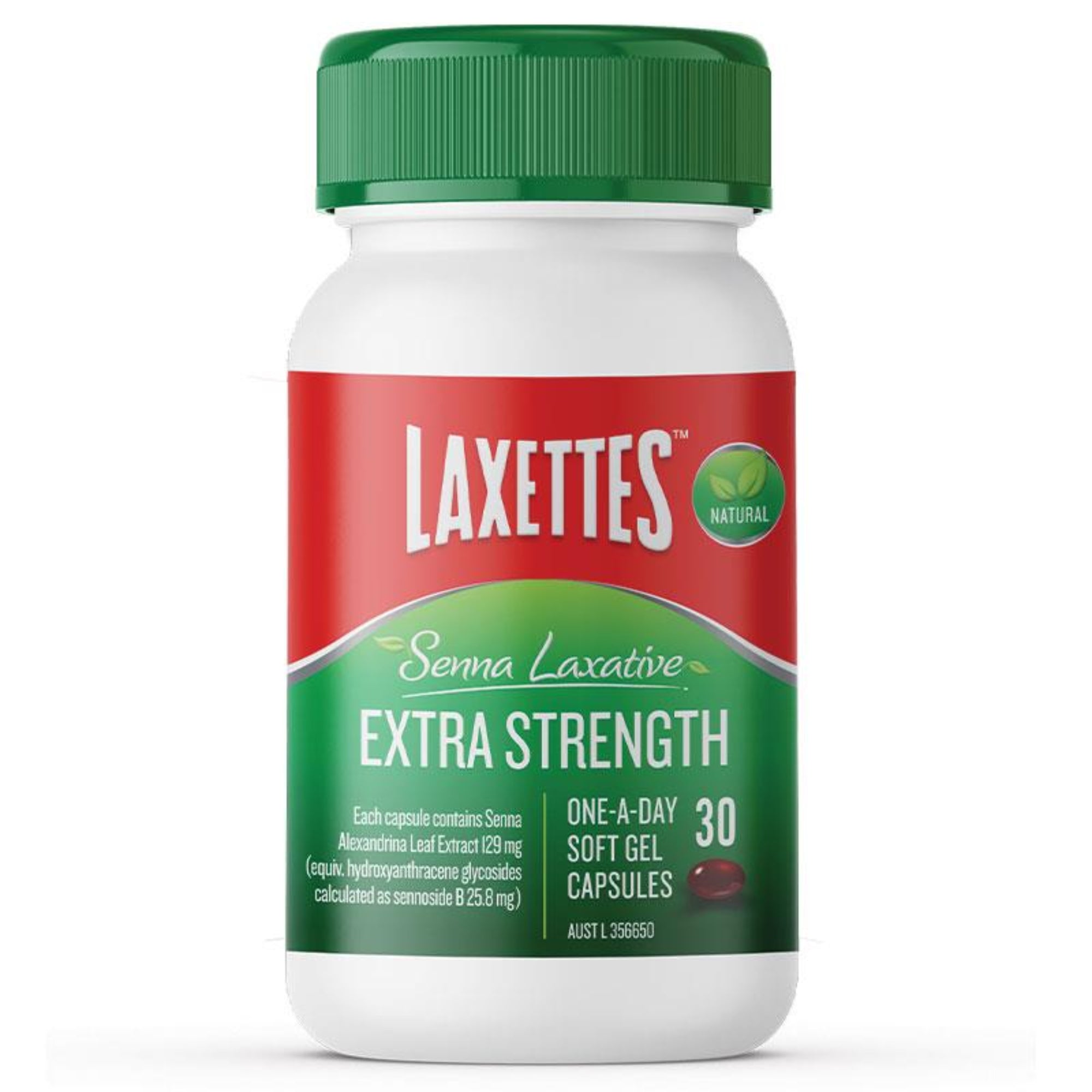 Laxettes Senna Laxative Extra Strength - 30 Gel Capsules