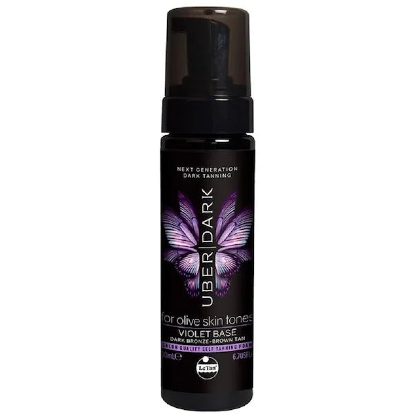 Le Tan Uber Dark Self Tanning Foam 200mL - Violet Base, For Olive Skin Tones