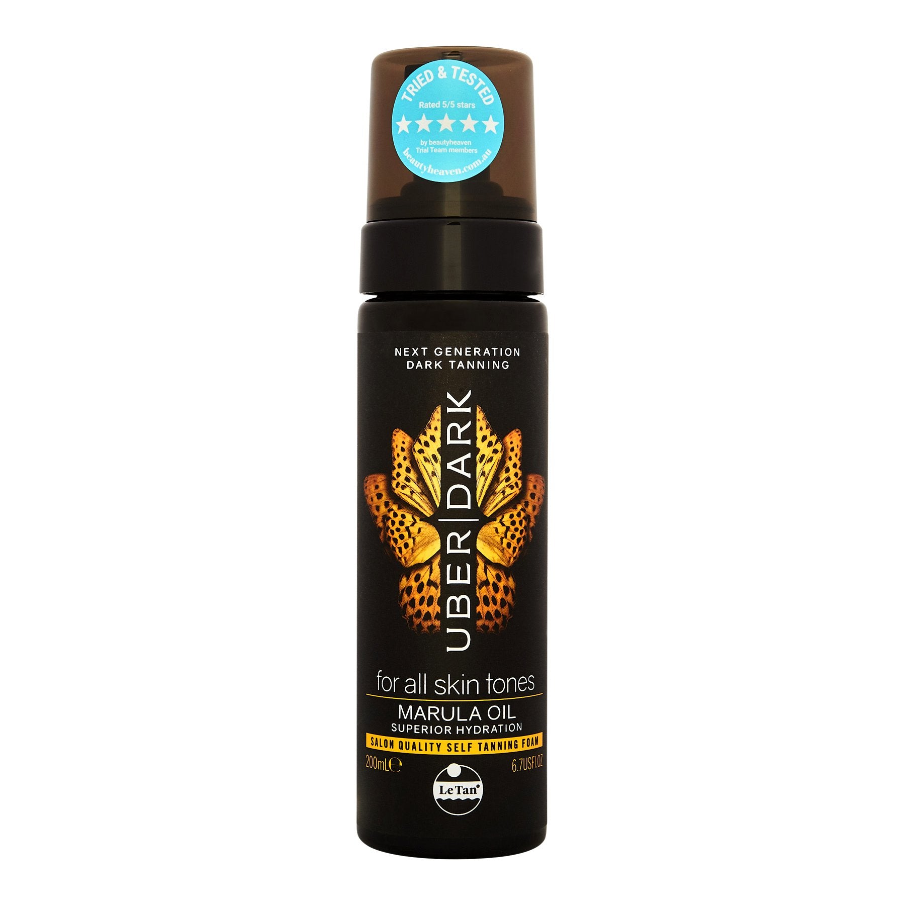 Le Tan Uber Dark Self Tanning Foam Marula Oil 200mL