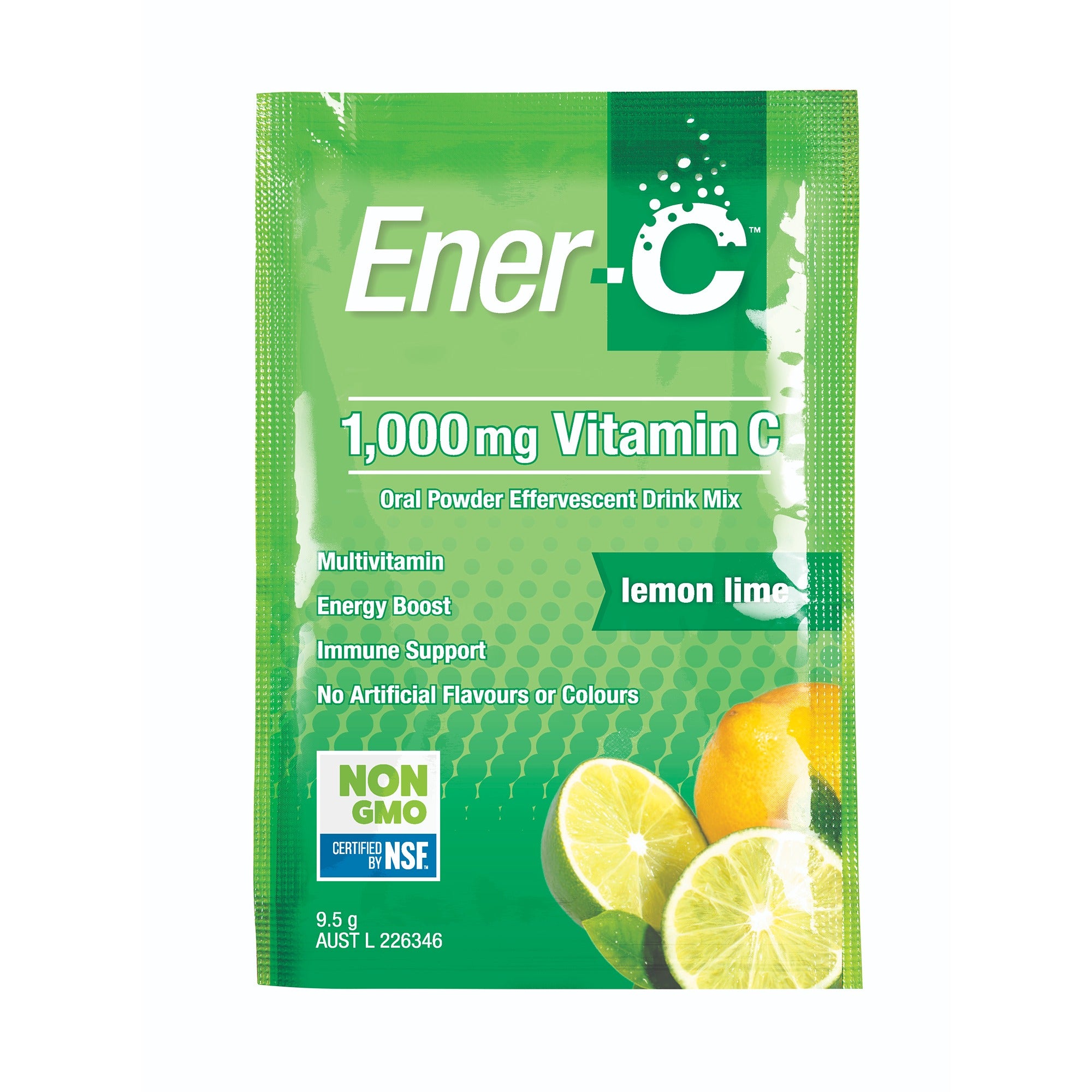 Ener-C Lemon Lime Effervescent Multivitamin Drink 12 Sachets