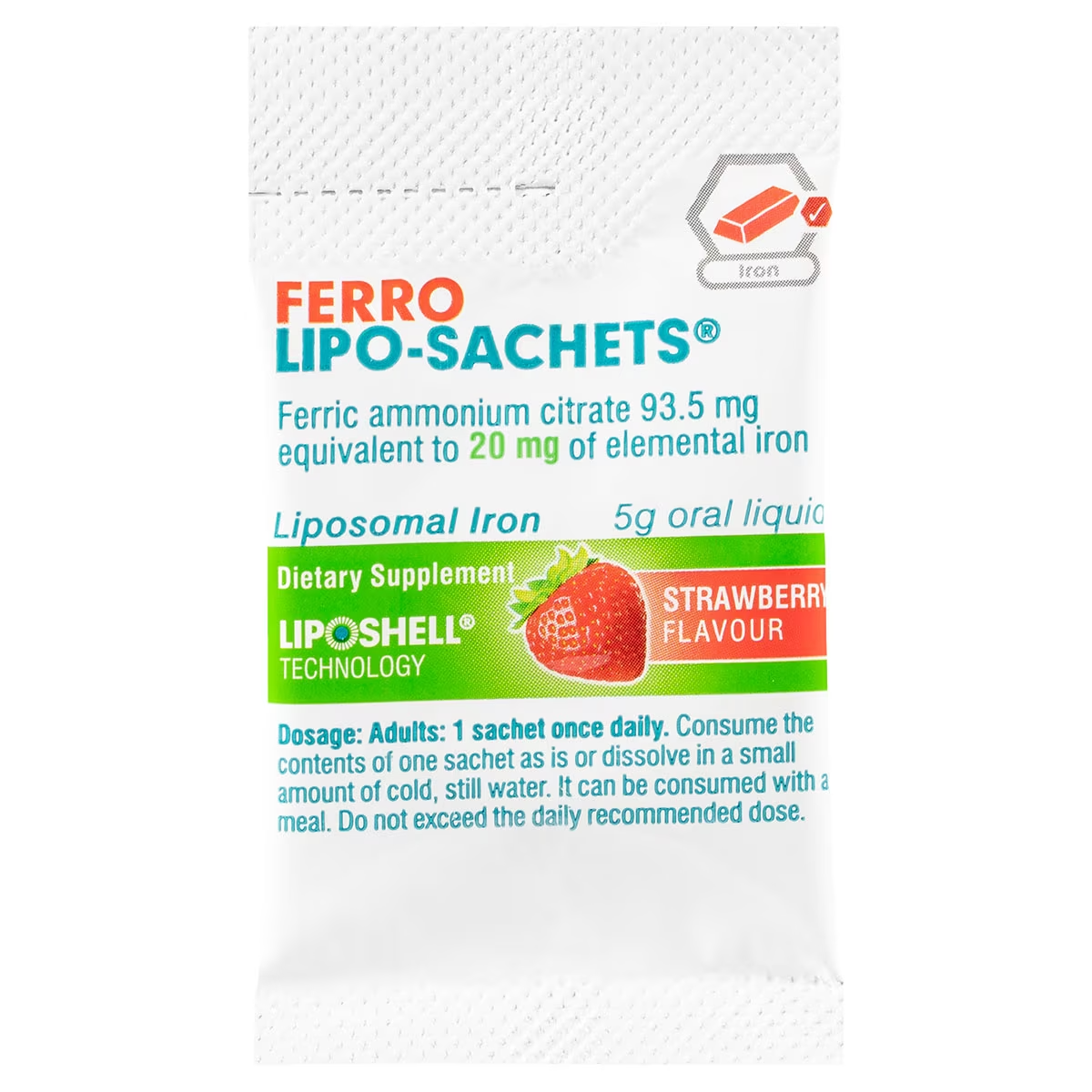 Lipo-Sachets Ferro Strawberry 5g 30 Sachets