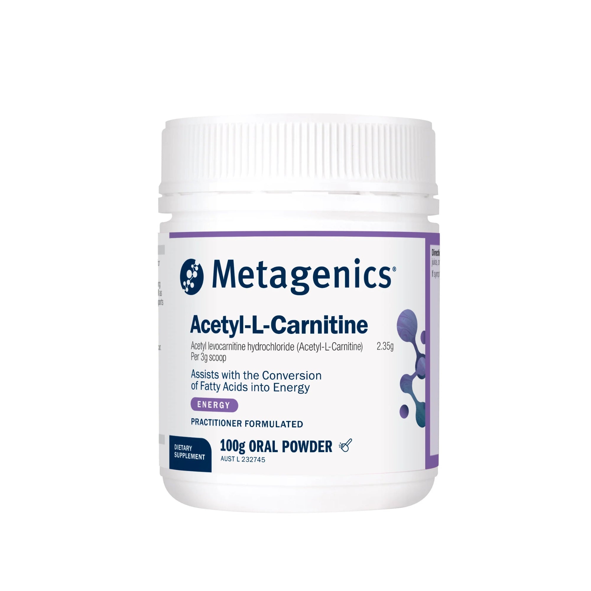 Metagenics Acetyl-L-Carnitine - 100g Powder