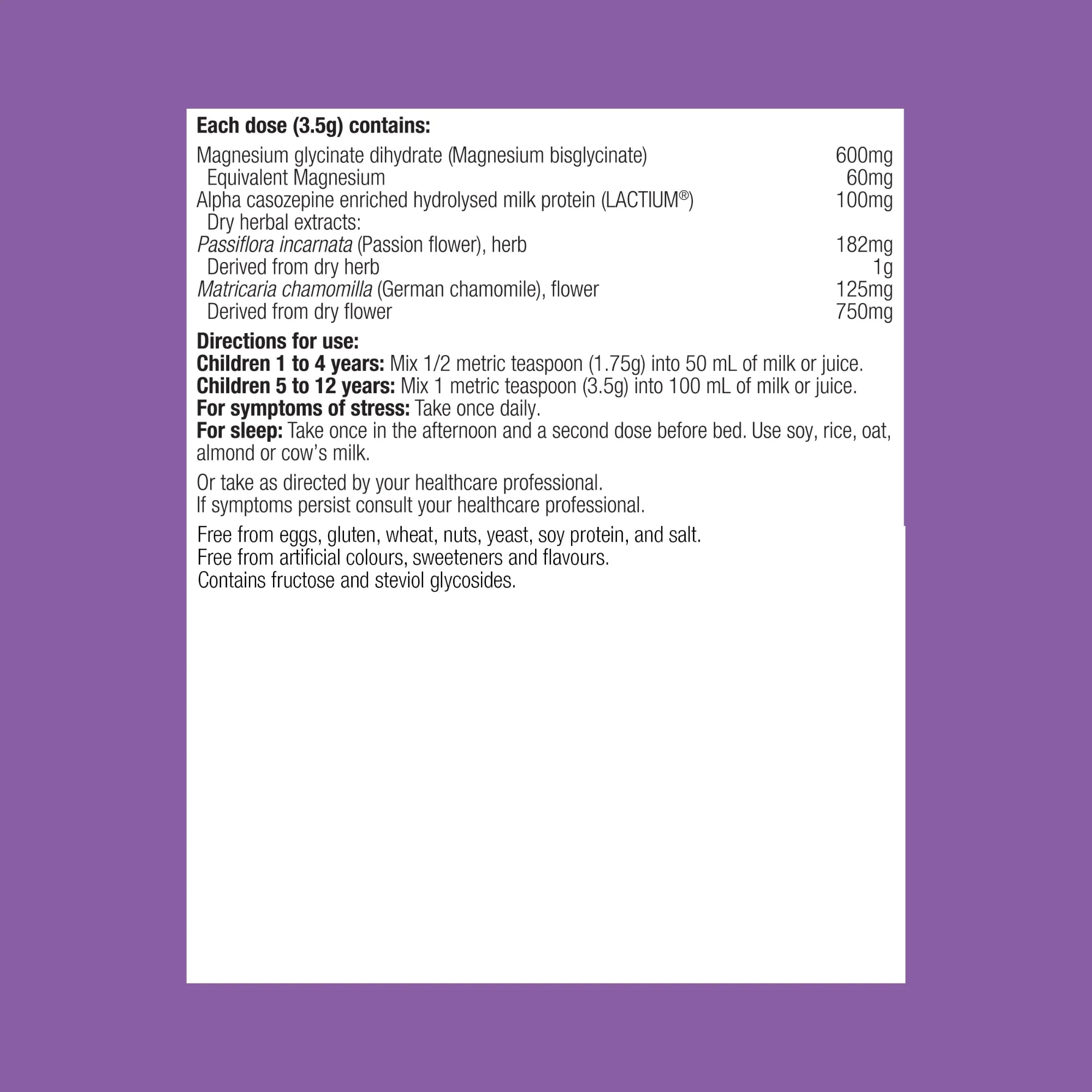 Metagenics Calm Care for Kids Powder - 120g, Banana Flavour